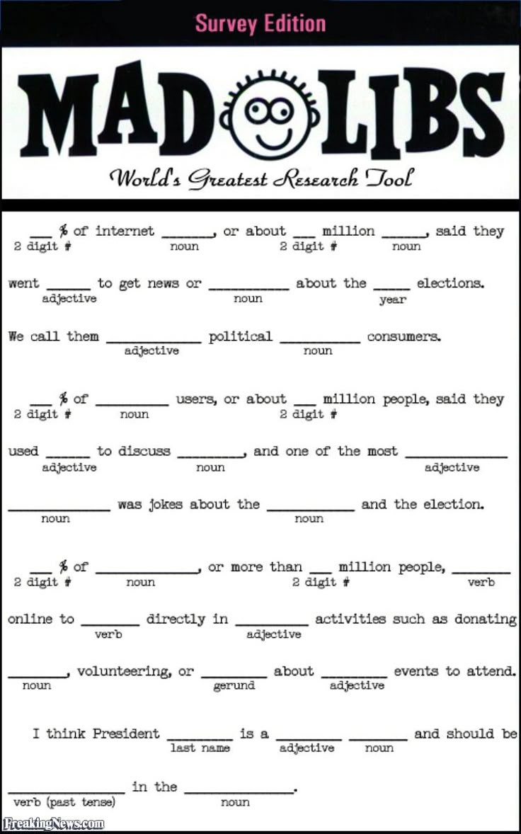 Camping Mad Libs - 20 Free Pdf Printables | Printablee regarding Free Printable Mad Libs