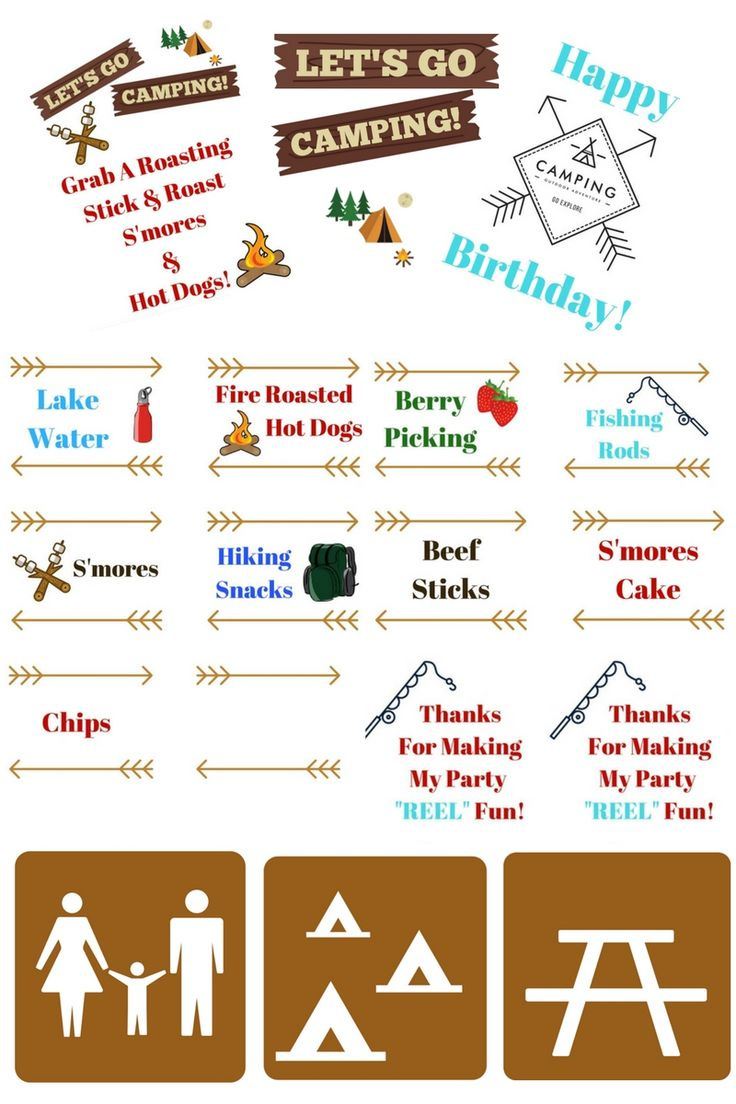 Camping Themed Birthday Party Ideas, Camping Party Food &amp;amp; Free within Free Camping Party Printables