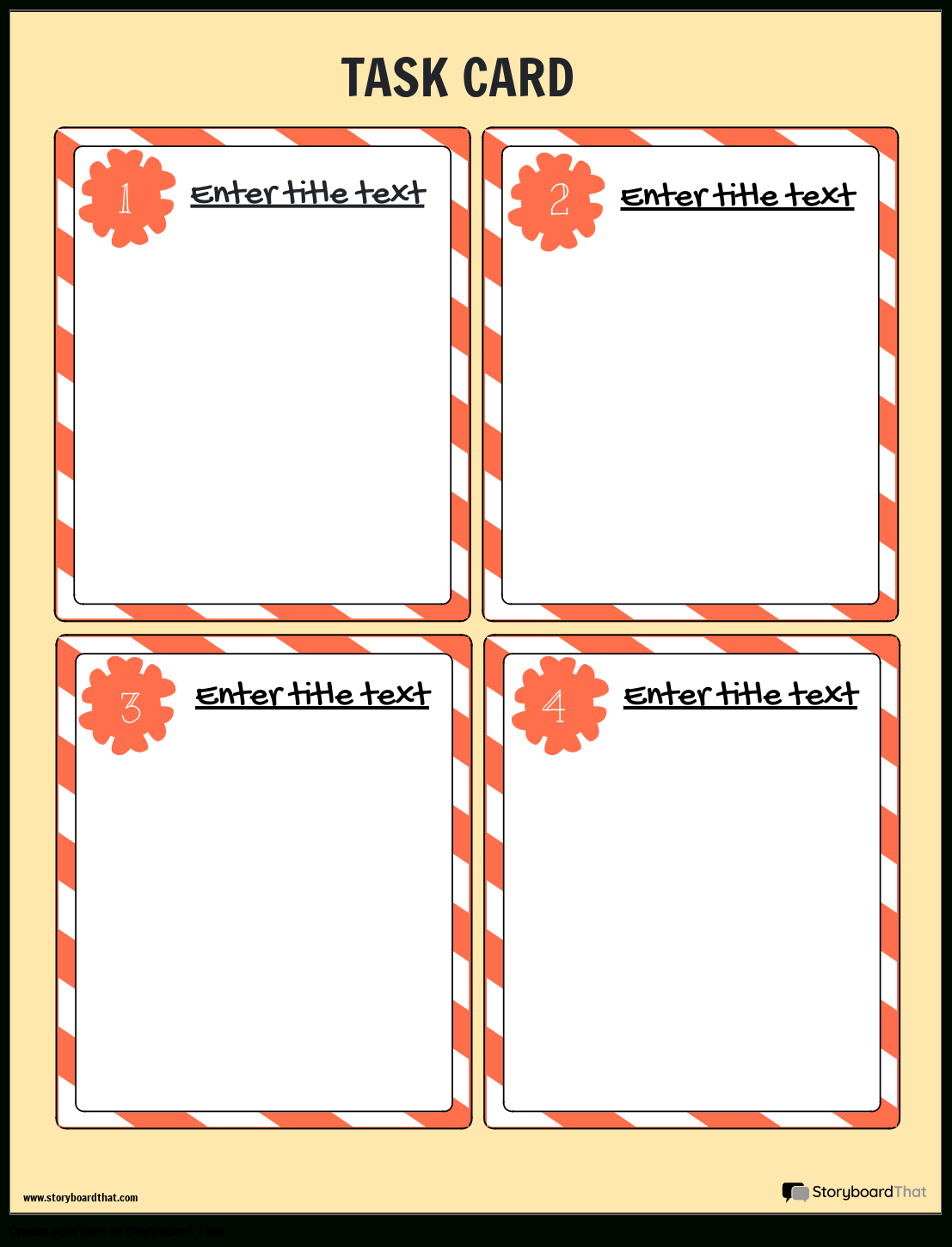 Candy Cane Frame Task Card Worksheet Template inside Free Printable Blank Task Cards