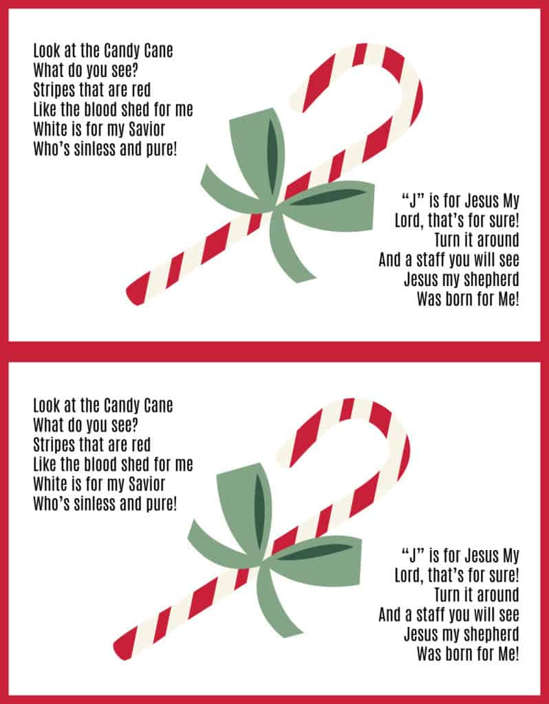 Candy Cane Poem About Jesus (Free Printable Pdf Handout) Christmas with regard to Free Printable Candy Cane Poem