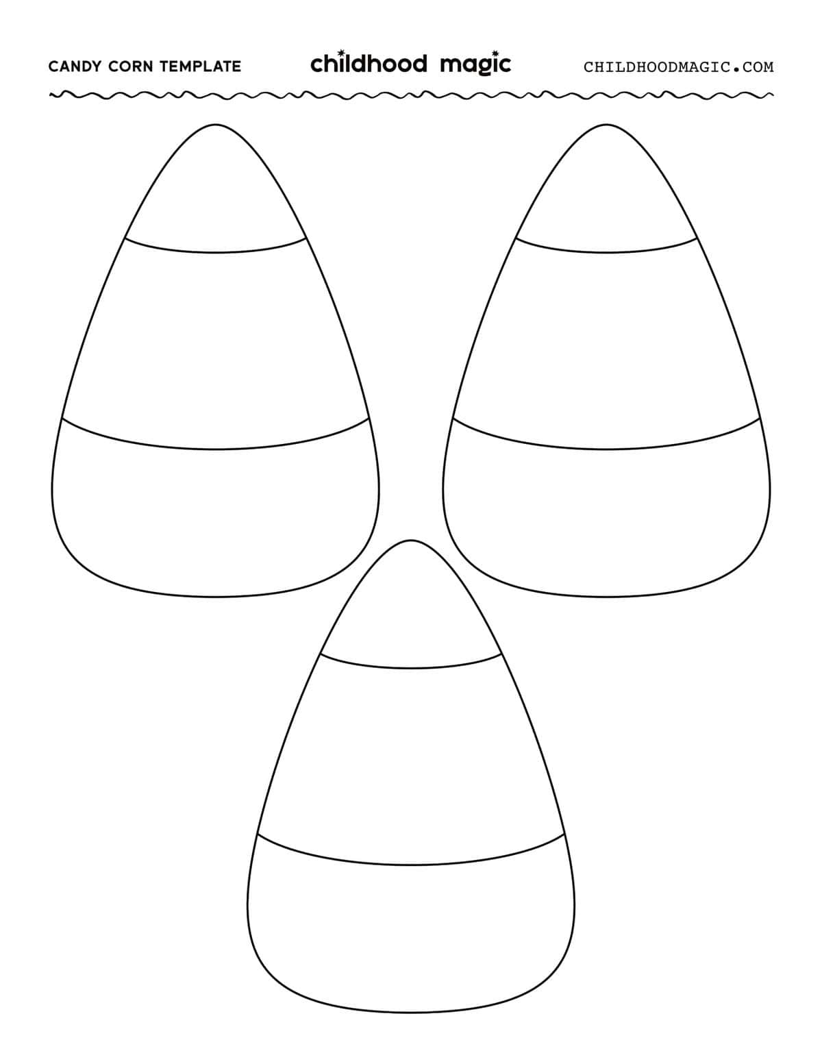 Candy Corn Template- Free Printable - Childhood Magic within Free Printable Candy Corn