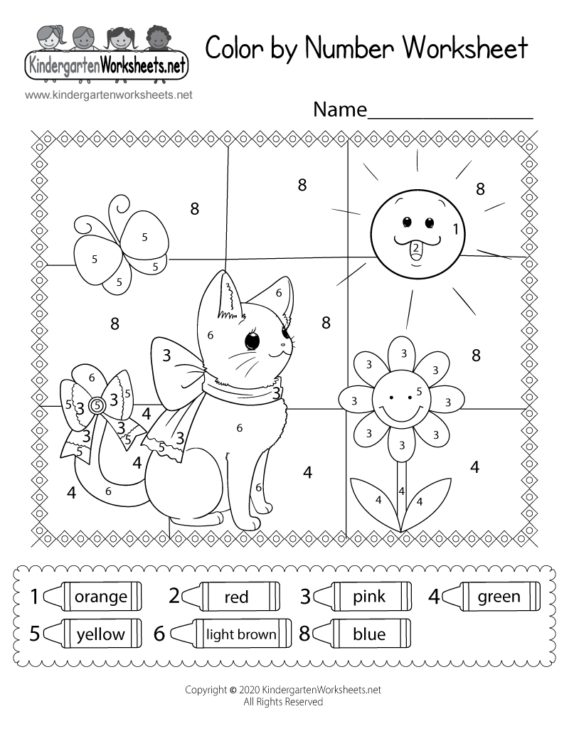 Cat Colornumber Worksheet - Free Printable, Digital, &amp;amp; Pdf for Free Printable Color By Number
