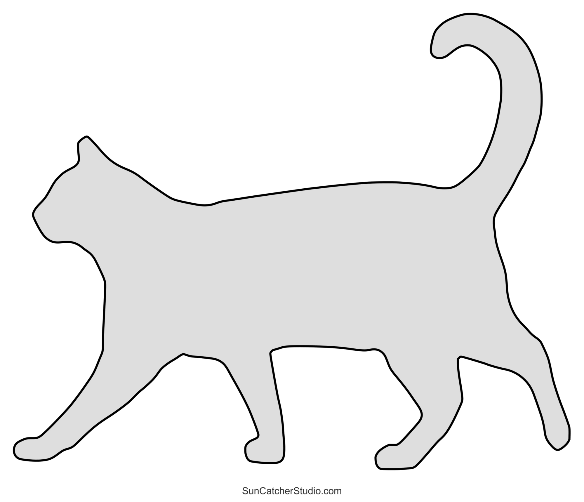 Cat Patterns, Templates, Stencils, Clip Art, And Silhouettes within Free Printable Cat Silhouette