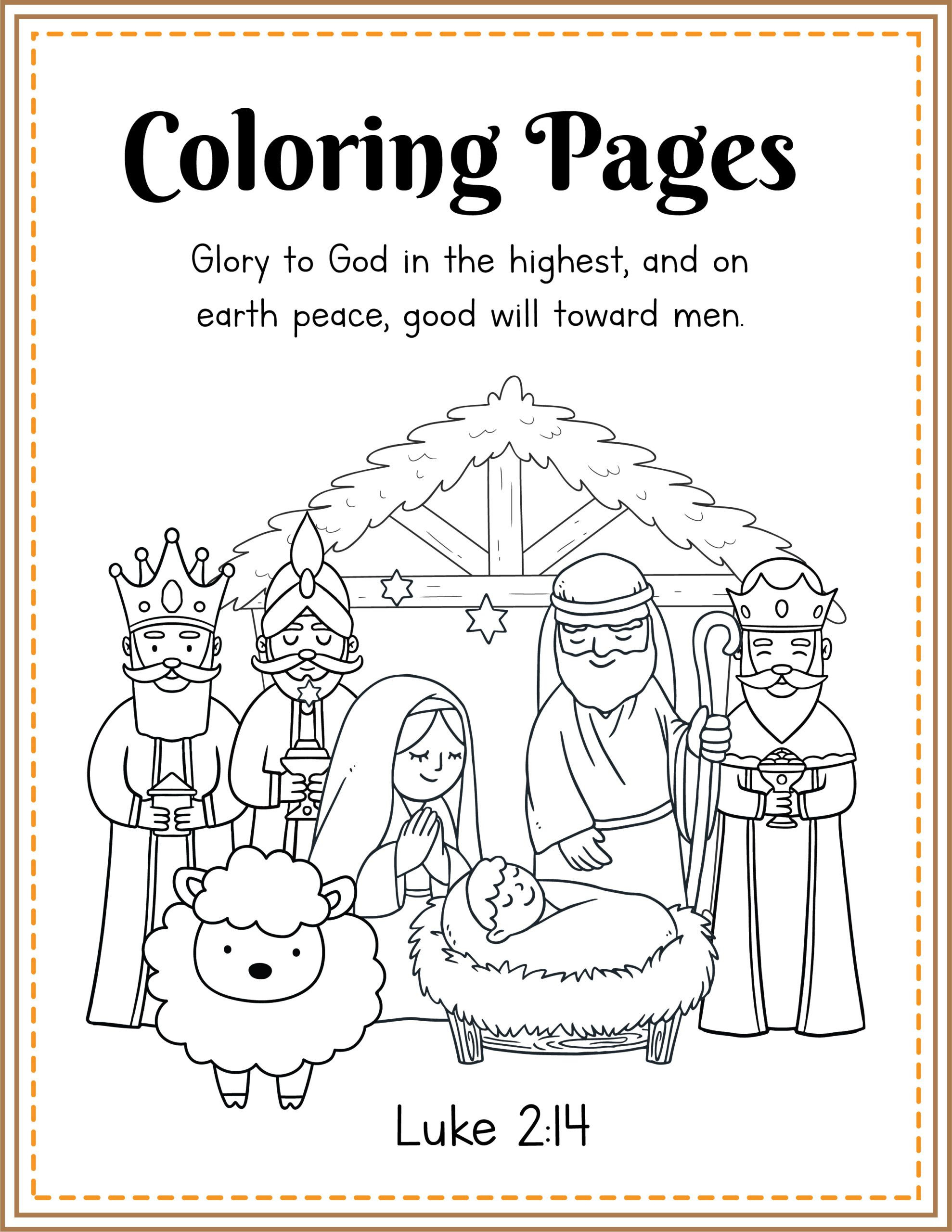 Celebrate The Birth Of Our Savior With These Free Color Through intended for Free Printable Christmas Story Coloring Pages