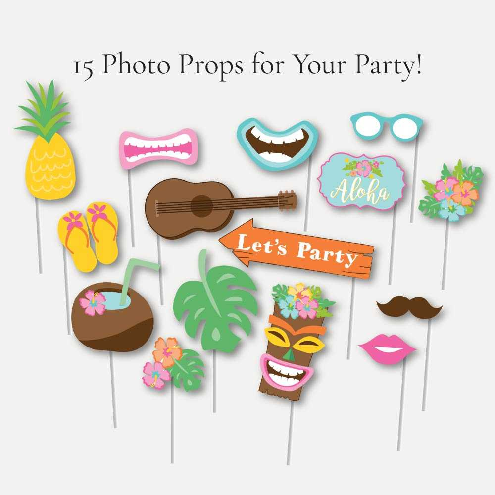 Celebration Circle Printable Luau Themed Party Kit Templates with regard to Hawaiian Photo Booth Props Printable Free