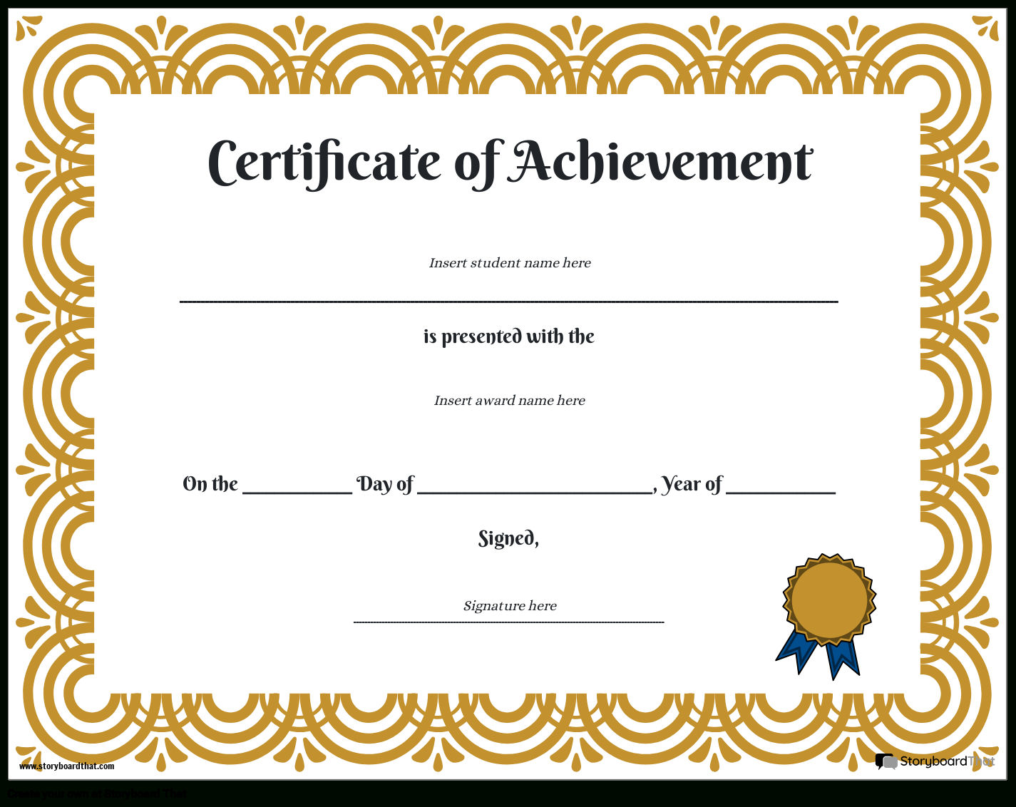 Certificate Of Completion For Kids Certificate Of Achievement in Free Printable School Achievement Certificates