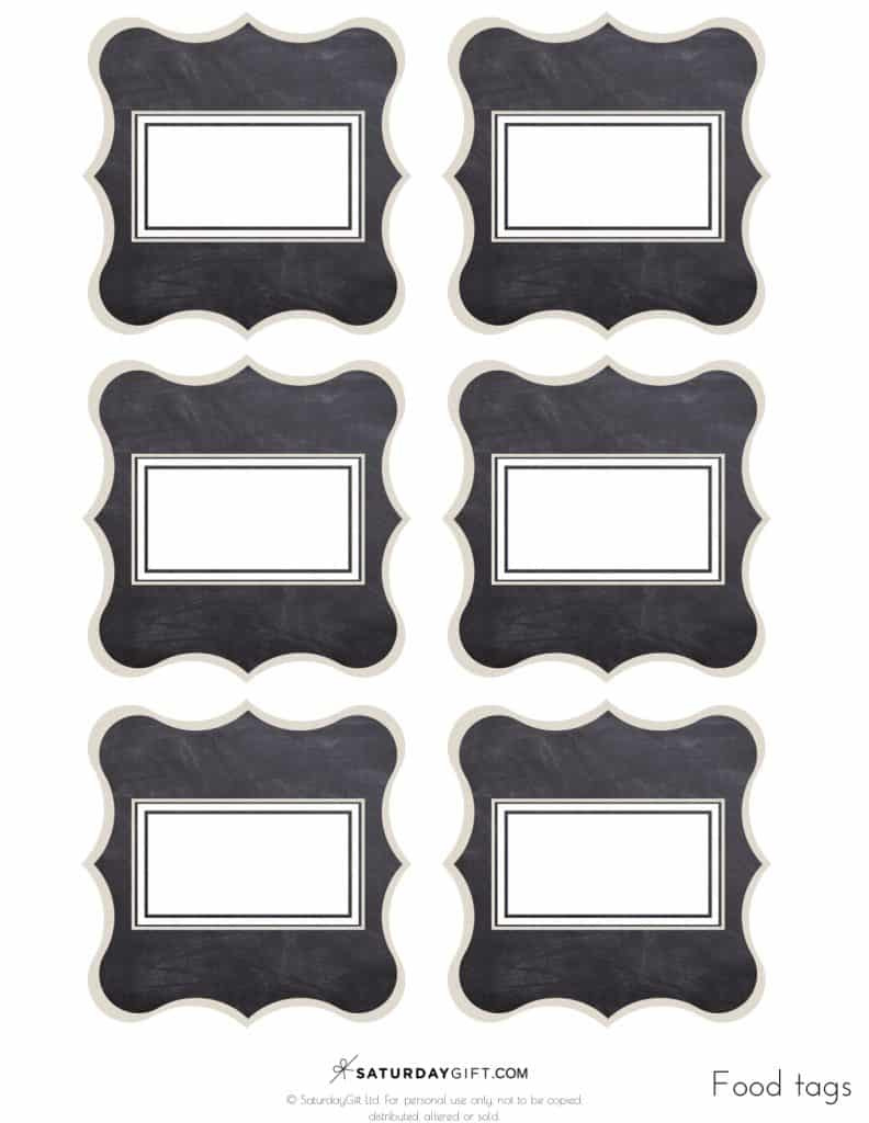 Chalkboard Buffet Food Labels (Printable) - Dairy Free, Vegan in Free Printable Food Tags For Buffet