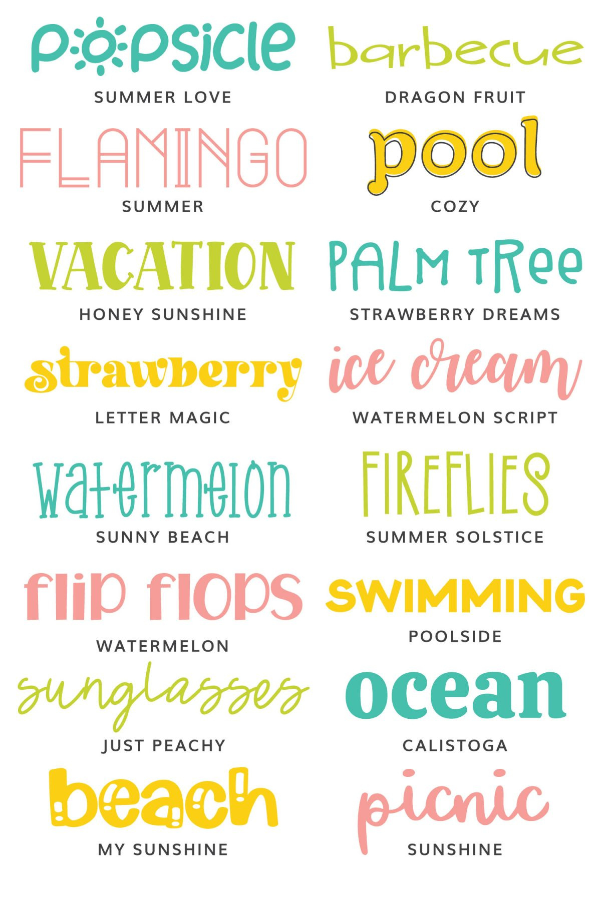 Cheap And Free Cheap And Free Summer And Beach Fonts For Cutting inside Free Printable Fonts No Download