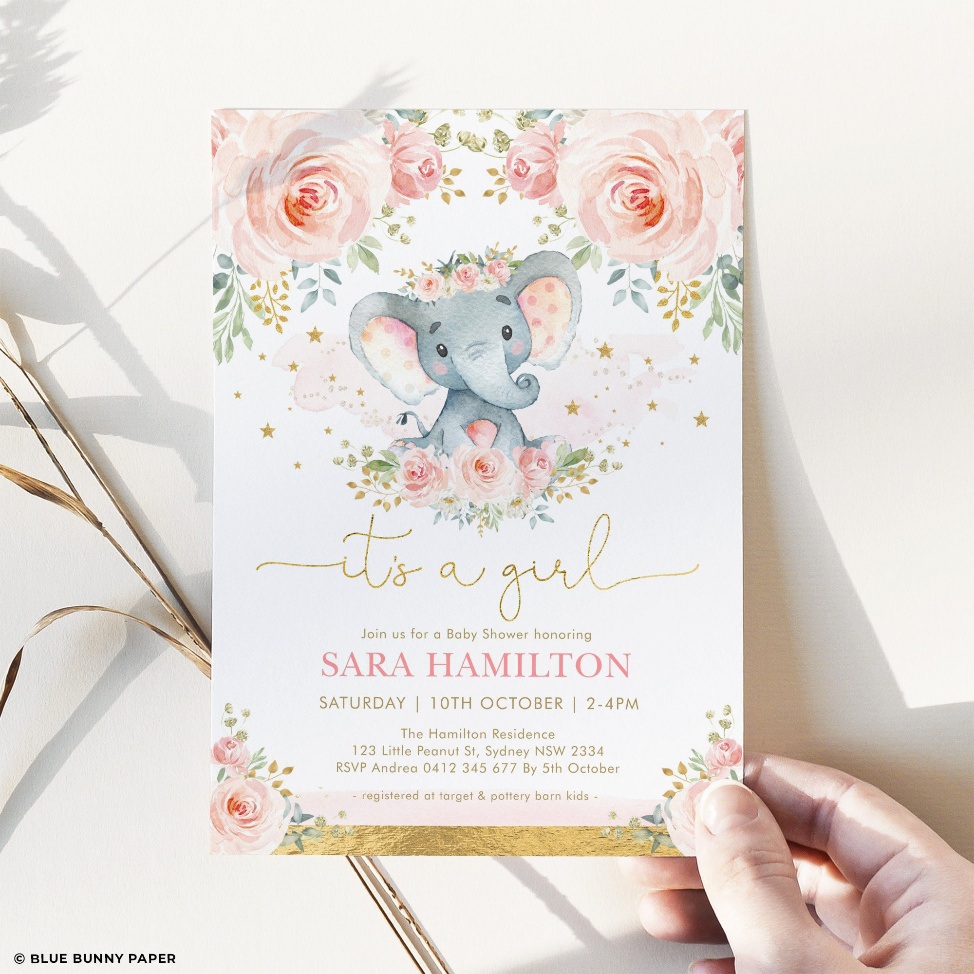 Cheap Free Printable Elephant Baby Shower Invitations For Girl Hotsell inside Free Pink Elephant Baby Shower Printables