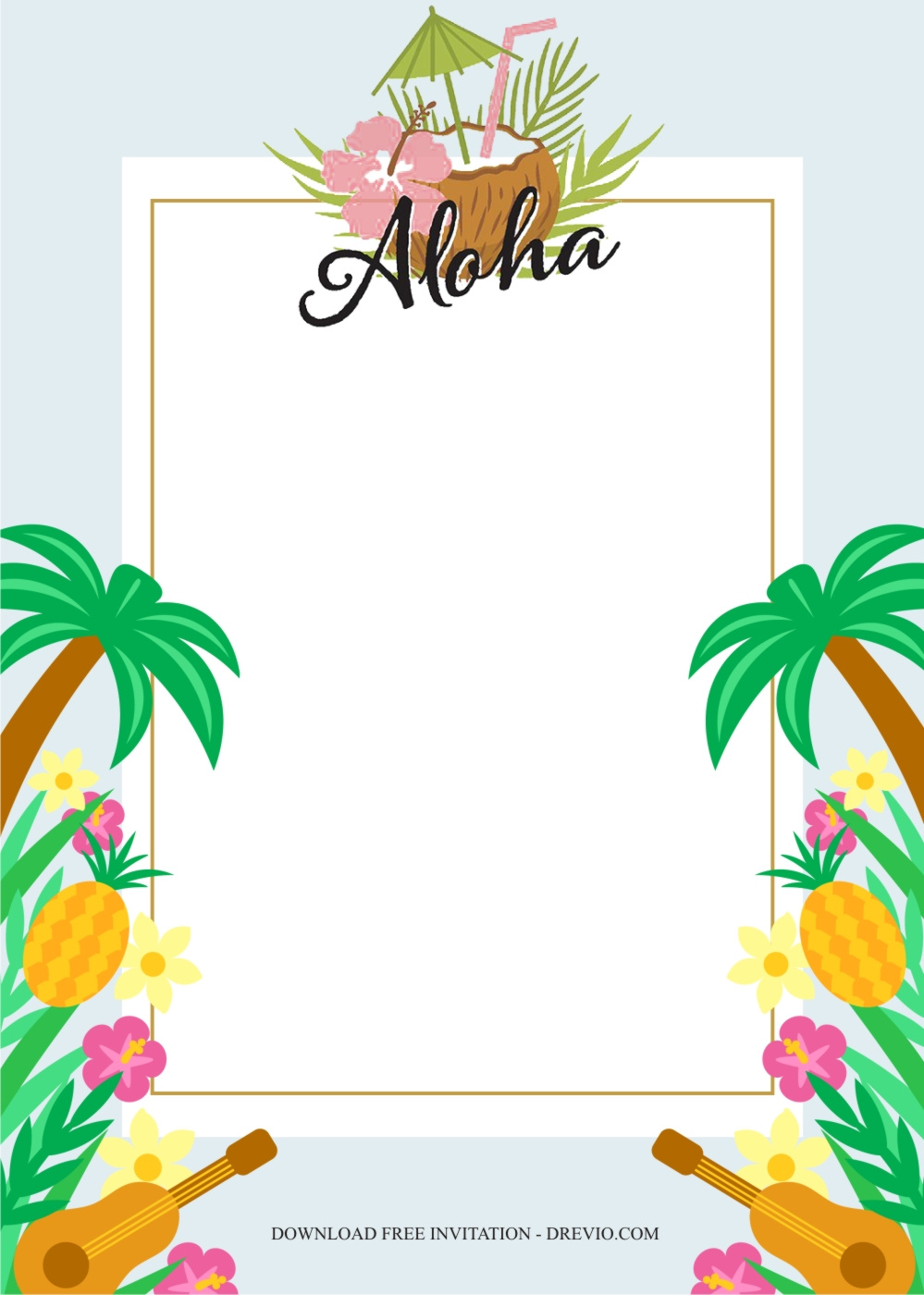 Cheerful Hawaiian Luau Birthday Party Ideas - Download Hundreds inside Hawaiian Party Invitations Free Printable