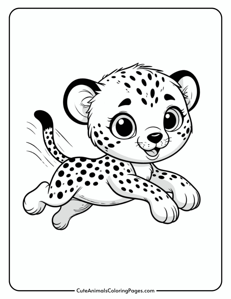 Cheetah Coloring Pages (10 Free Printable Pages) - Cute Animals for Free Printable Cheetah Pictures