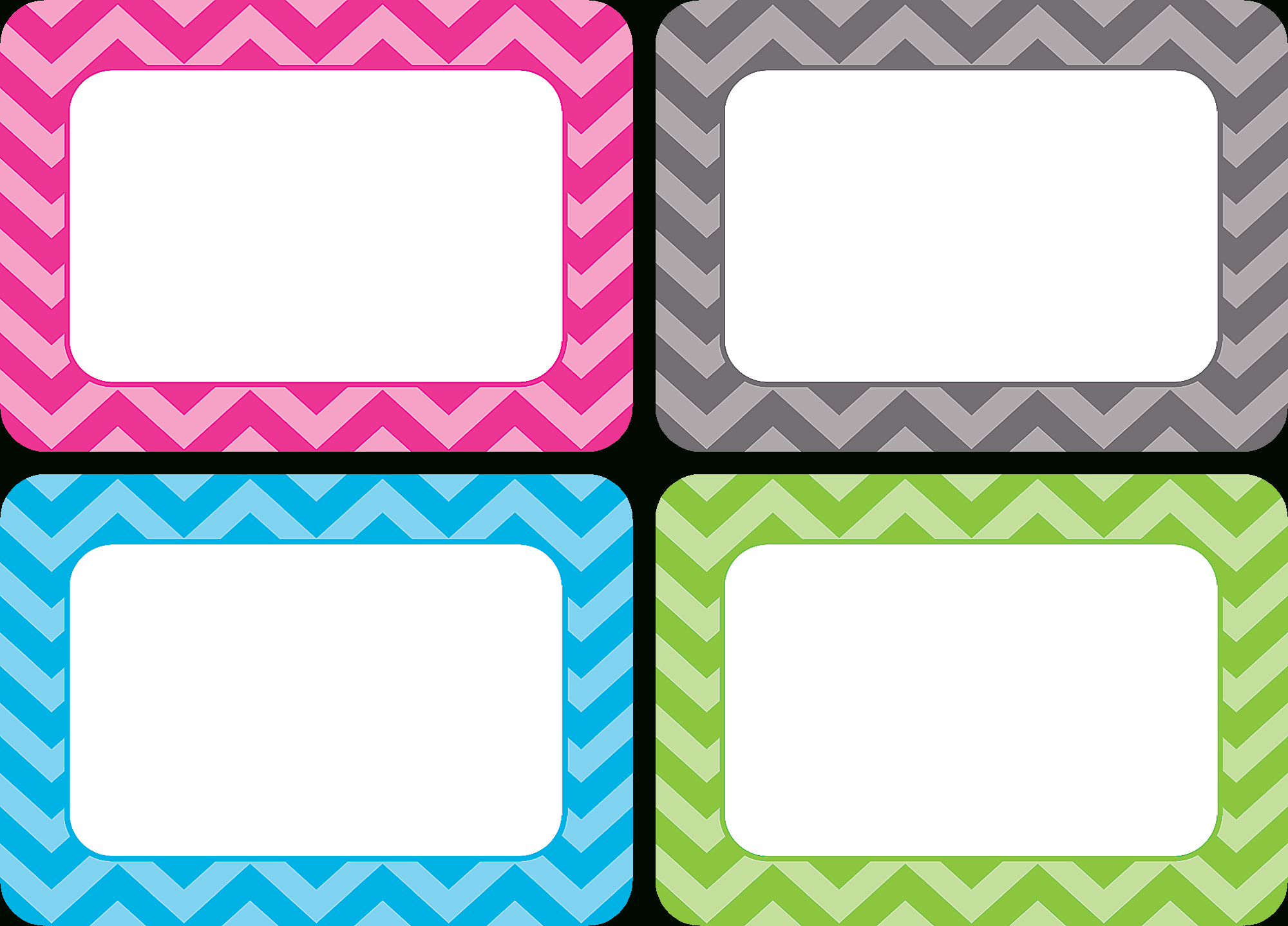 Chevron Name Tags/Labels - Multi-Pack - Tcr5526 | Teacher Created in Free Printable Chevron Labels