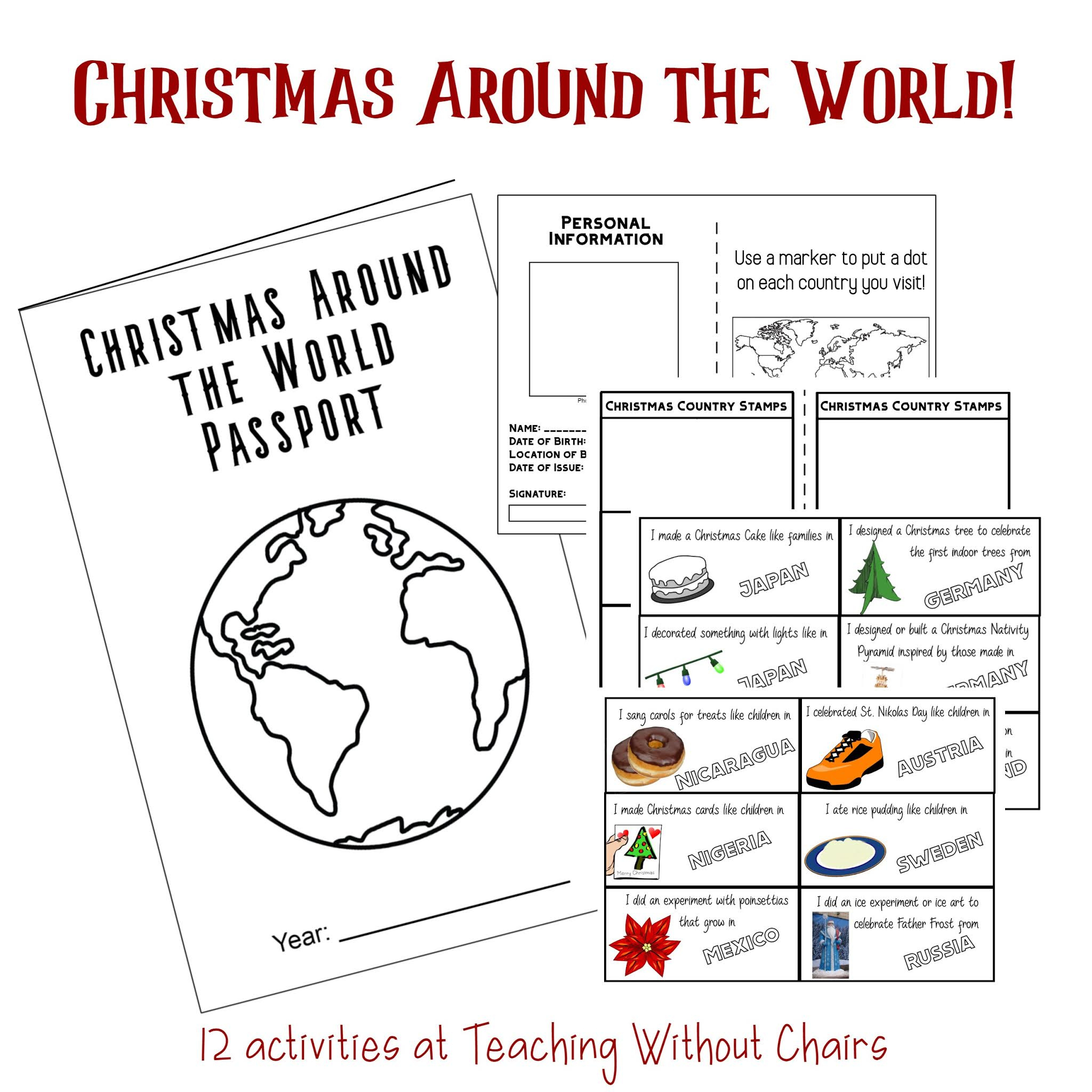 Christmas Around The World For Kids Activities -- Homeschooling within Christmas Around The World Free Printables