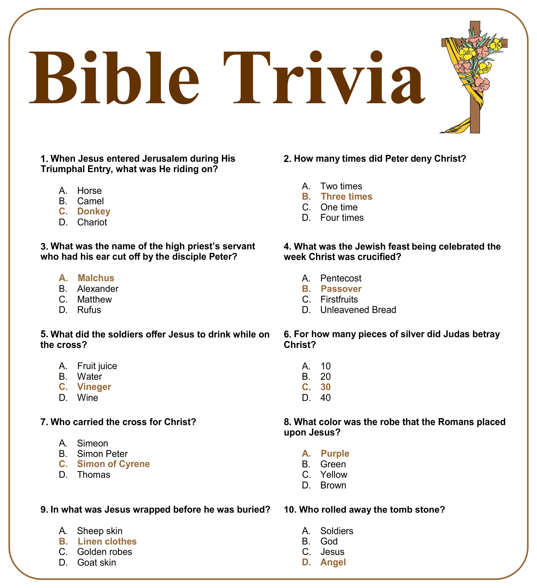 Christmas Bible Trivia Printables (Questions &amp;amp;Amp; Answers with Free Printable Bible Trivia Questions And Answers
