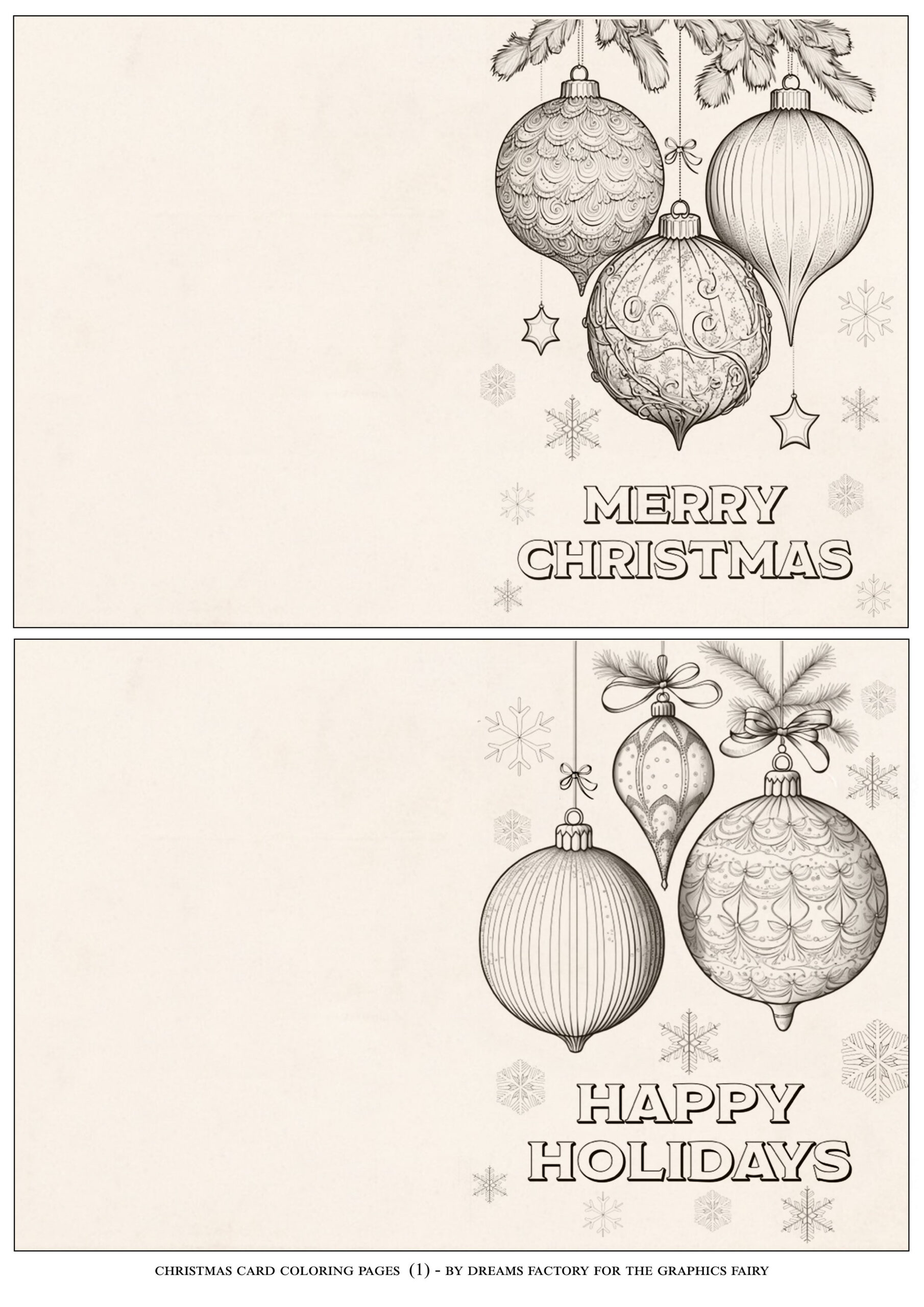 Christmas Card Coloring Pages! - The Graphics Fairy - Worksheets throughout Free Printable Christmas Cards To Color
