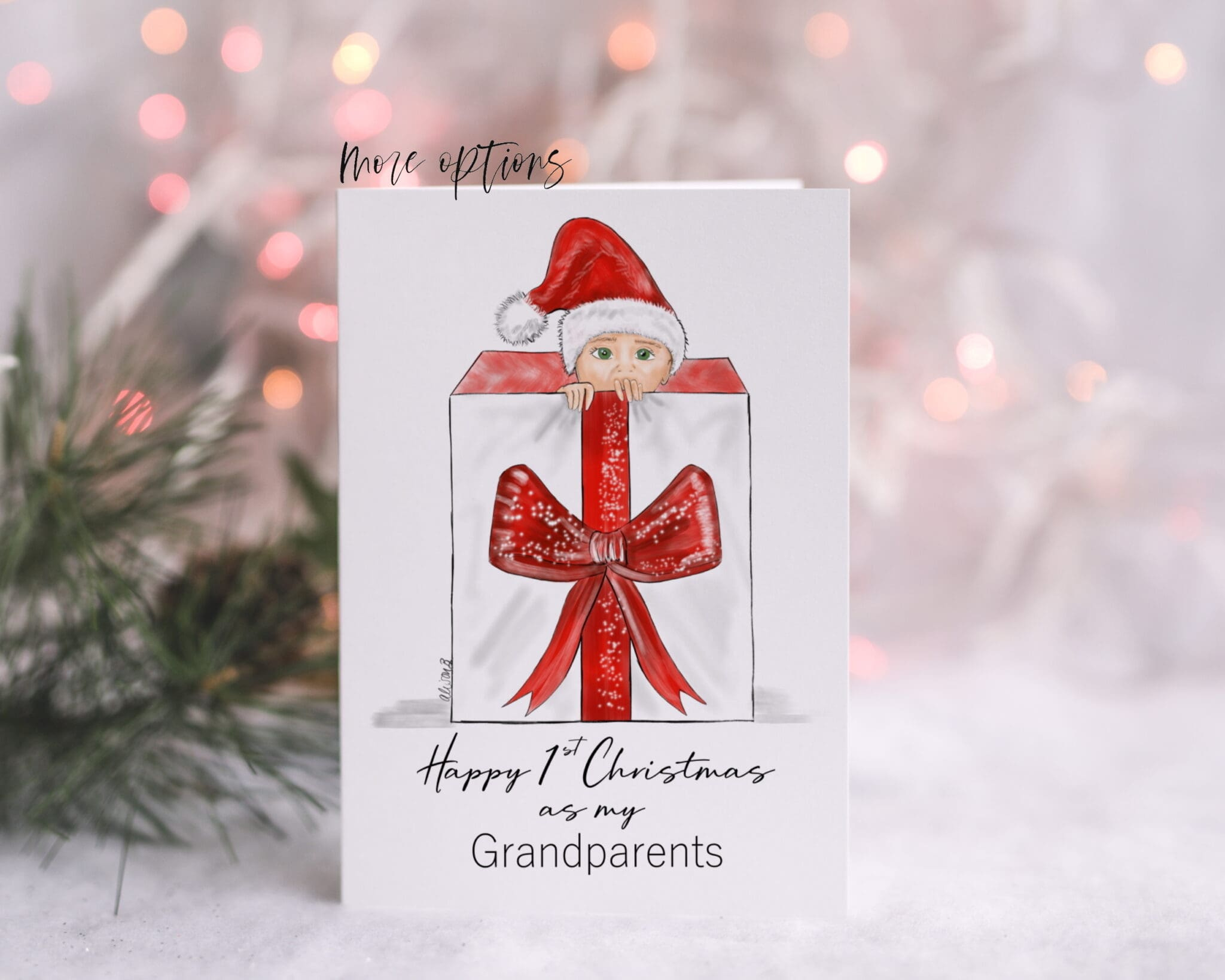 Christmas Card For Grandparents | Personalised Card | Cuando regarding Christmas Cards For Grandparents Free Printable