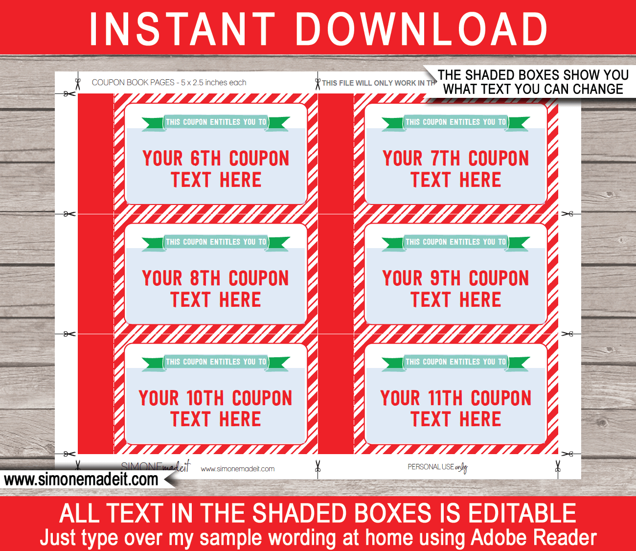 Christmas Coupon Book intended for Free Printable Coupons Without Downloading Or Registering