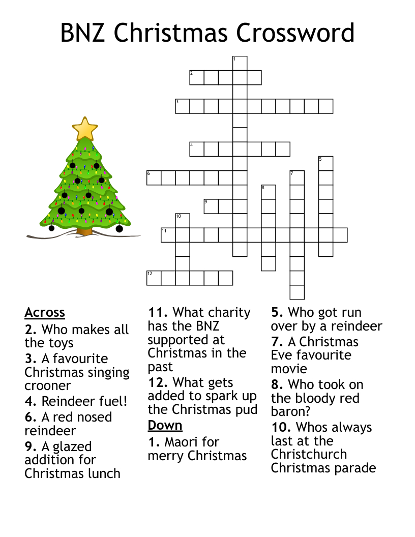 Christmas Crossword - Wordmint pertaining to Free Printable Christmas Crossword Puzzles For Adults