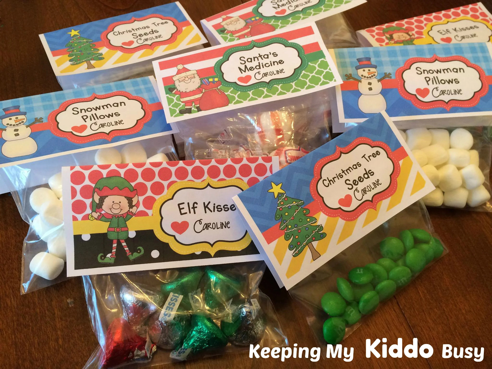 Christmas Favor Toppers {Free Printable} — Keeping My Kiddo Busy inside Free Printable Christmas Bag Toppers