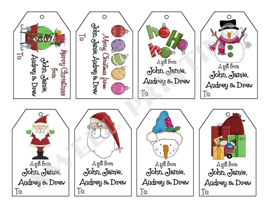 Christmas Gift Tags Personalized - 10 Free Pdf Printables throughout Free Printable Gift Tags Personalized