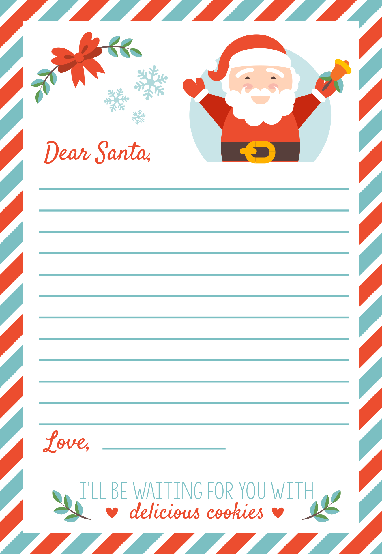 Christmas Letter Templates - 15 Free Pdf Printables | Printablee throughout Free Printable Christmas Letters