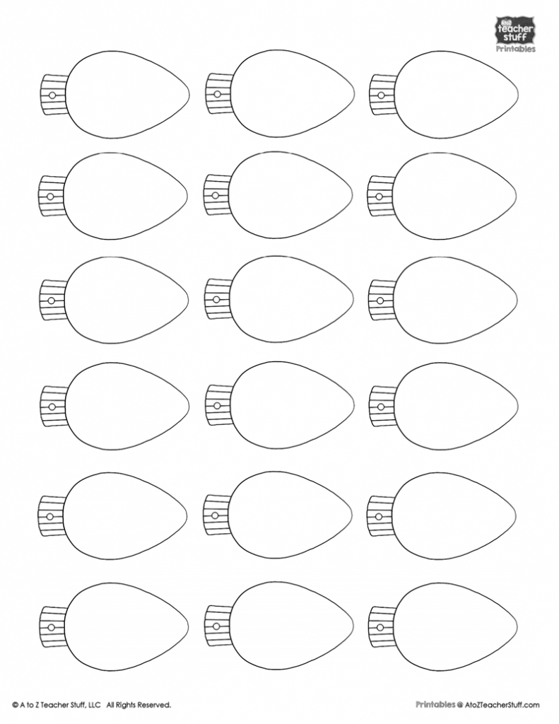 Christmas Lights Printablecoloring Page, Worksheet Or Pattern | A inside Free Printable Christmas Lights Coloring Pages