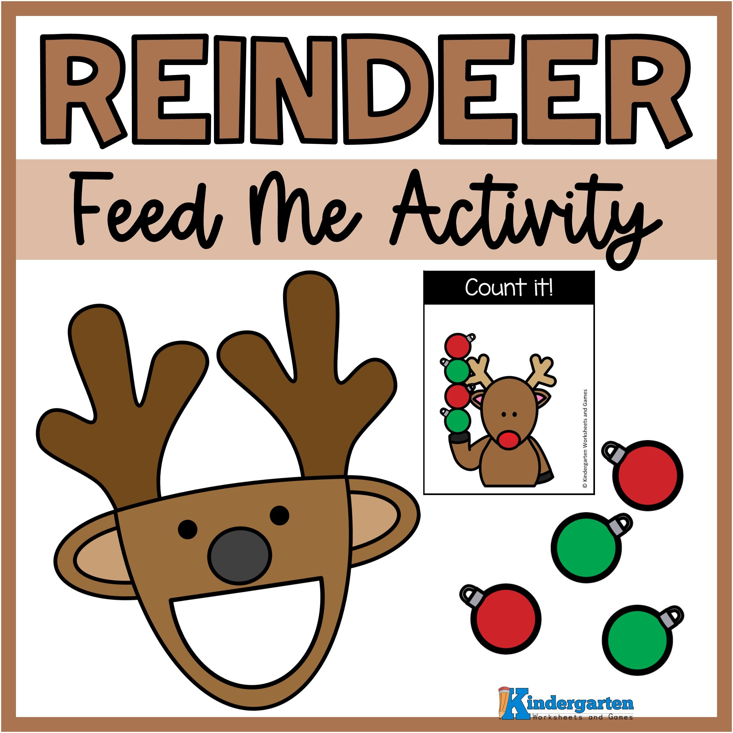 Christmas Math Game - Feed The Reindeer For Preschoolers (Freebie!) throughout Free Printable Christmas Games For Preschoolers