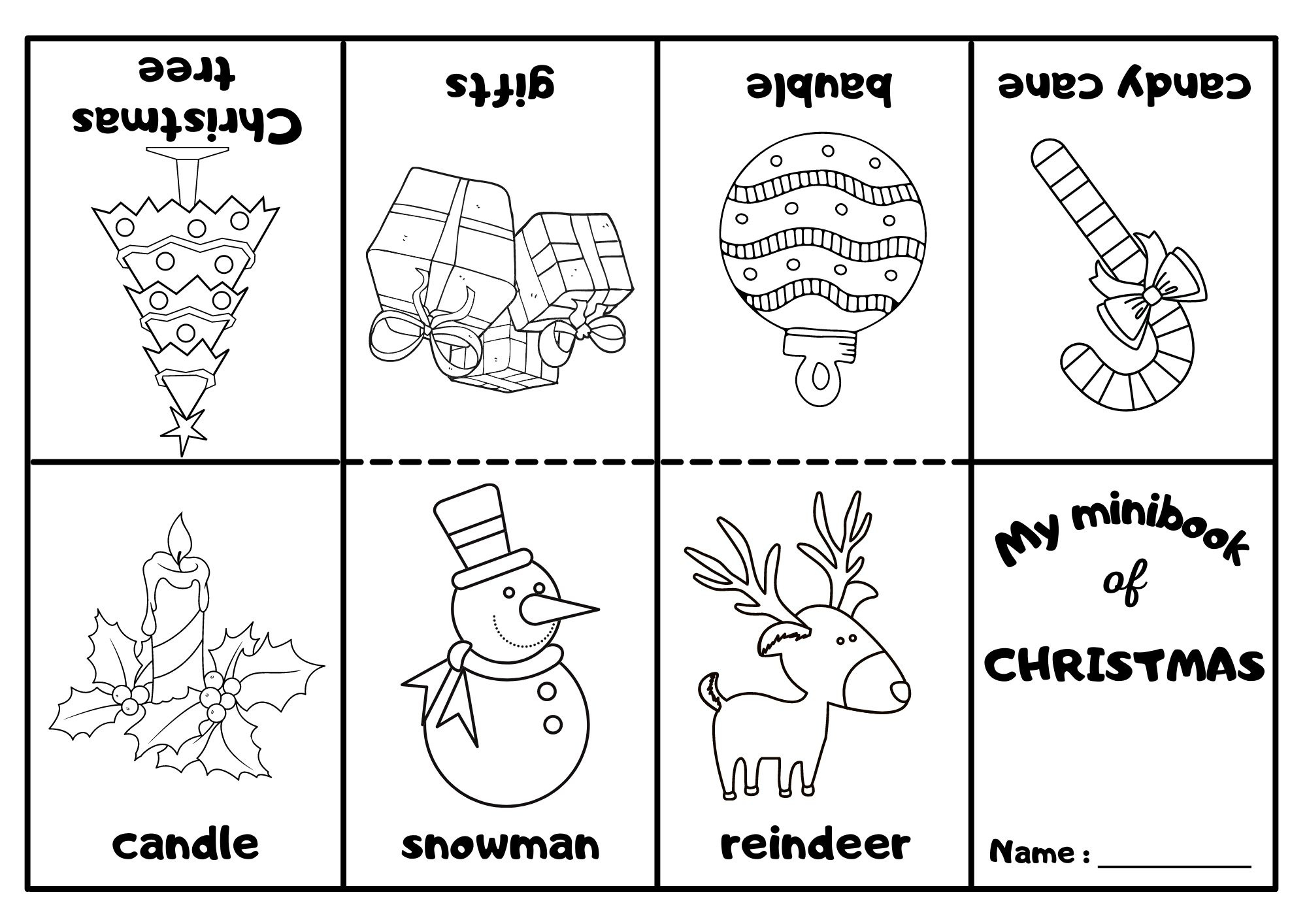 Christmas Mini Coloring Book - Ezpzlearn regarding Free Printable Coloring Books For Toddlers