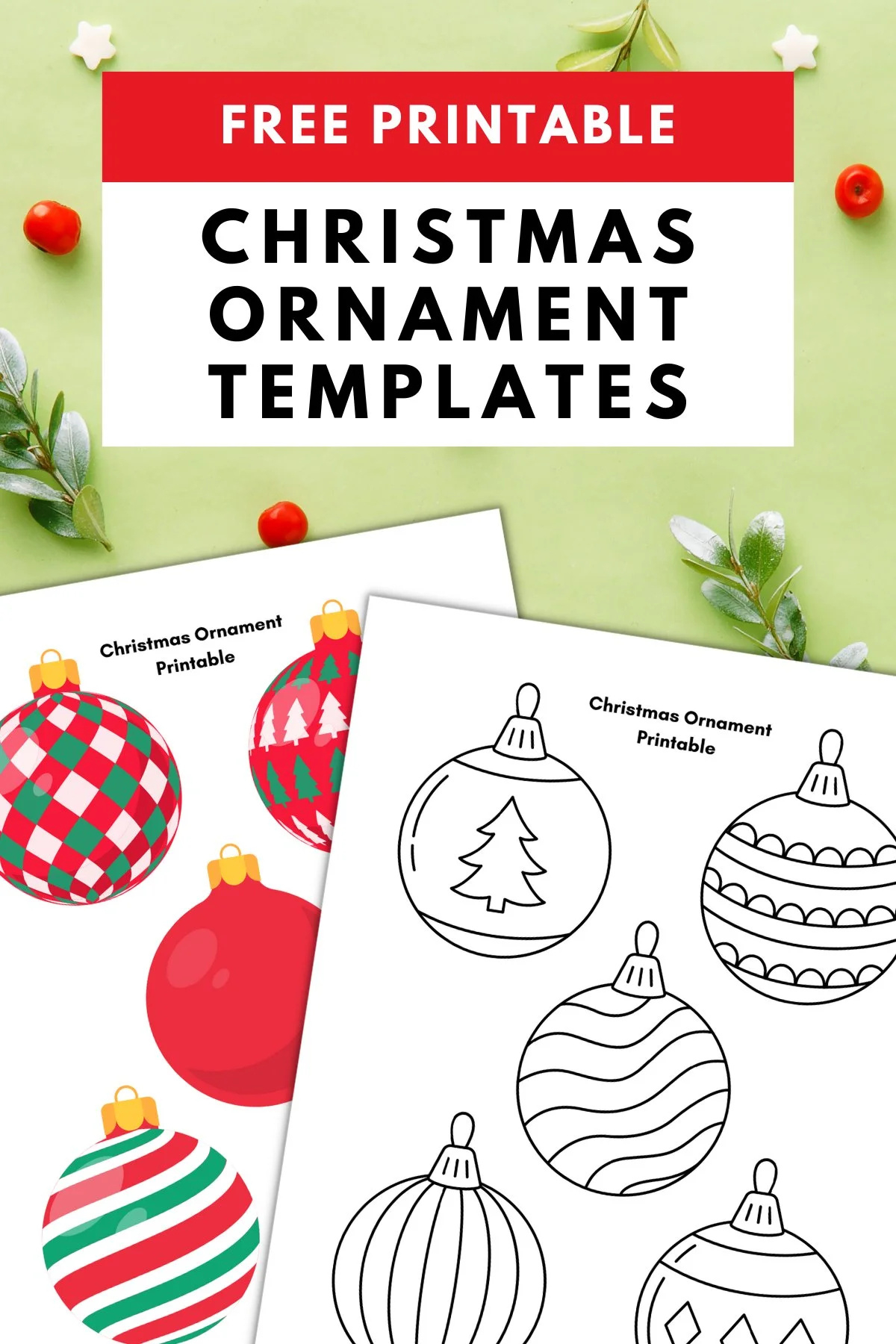 Christmas Ornament Printable — Gathering Beauty inside Free Printable Christmas Ornament Patterns