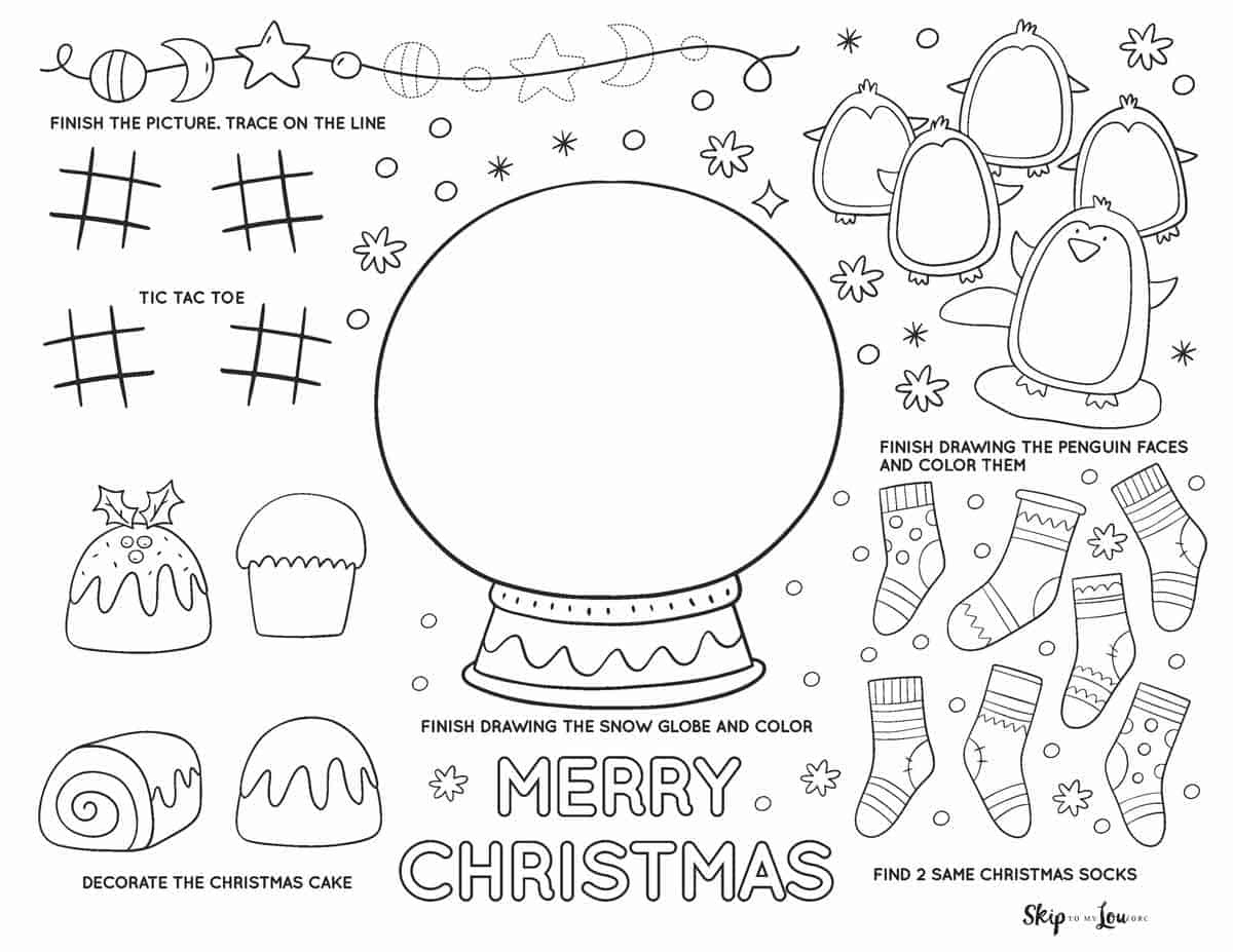 Christmas Placemats | Skip To My Lou inside Free Printable Christmas Placemats For Adults