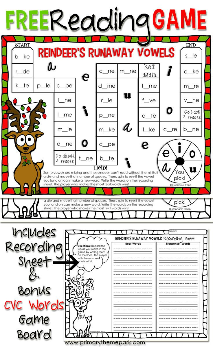 Christmas Reading Game Printable with Free Printable Reading Games For 2Nd Graders