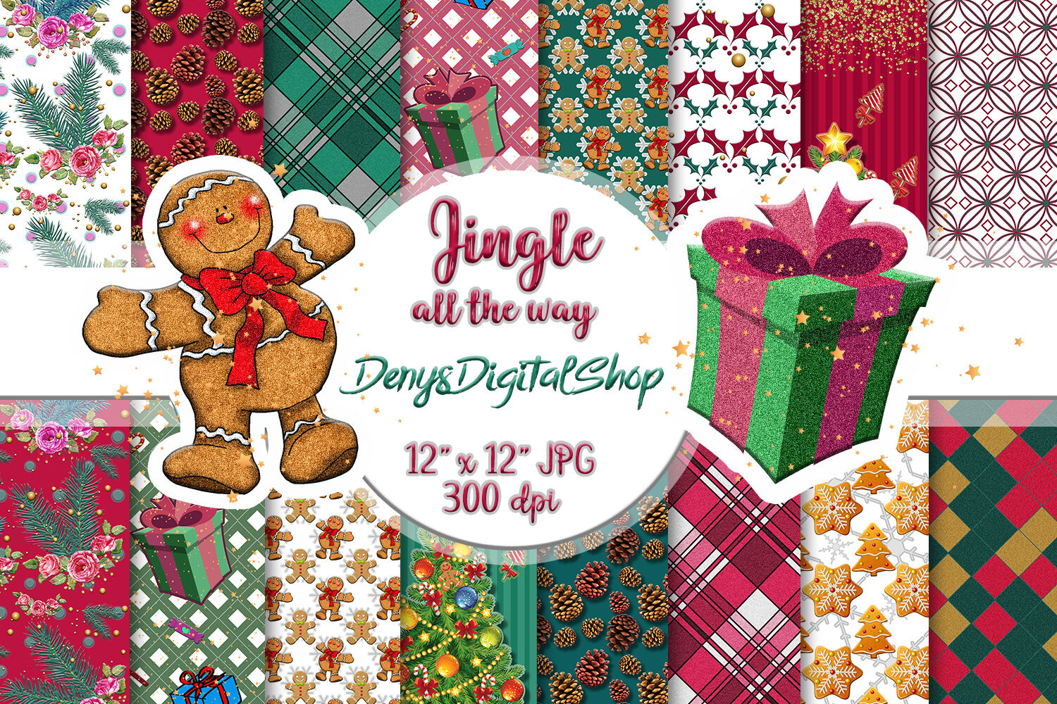 Christmas Scrapbook Paper,Christmas Printable,Christmas Card in Free Printable Scrapbook Paper Christmas