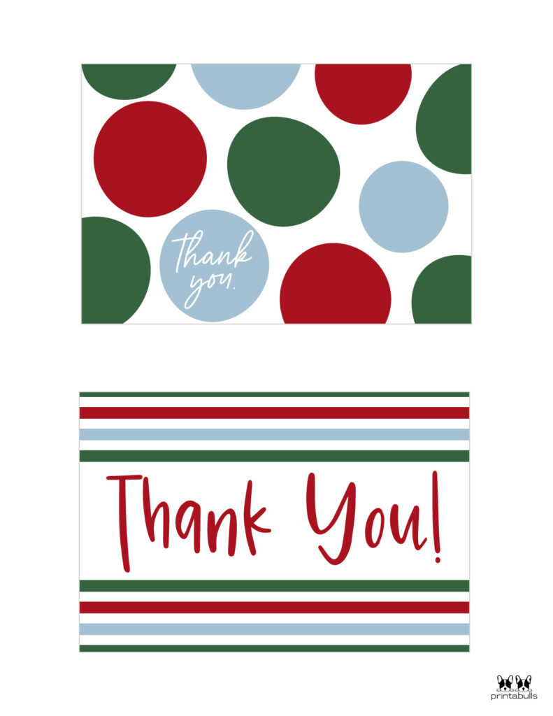 Christmas Thank You Cards - 25 Free Printable Cards | Printabulls with regard to Free Printable Christmas Thank You Cards