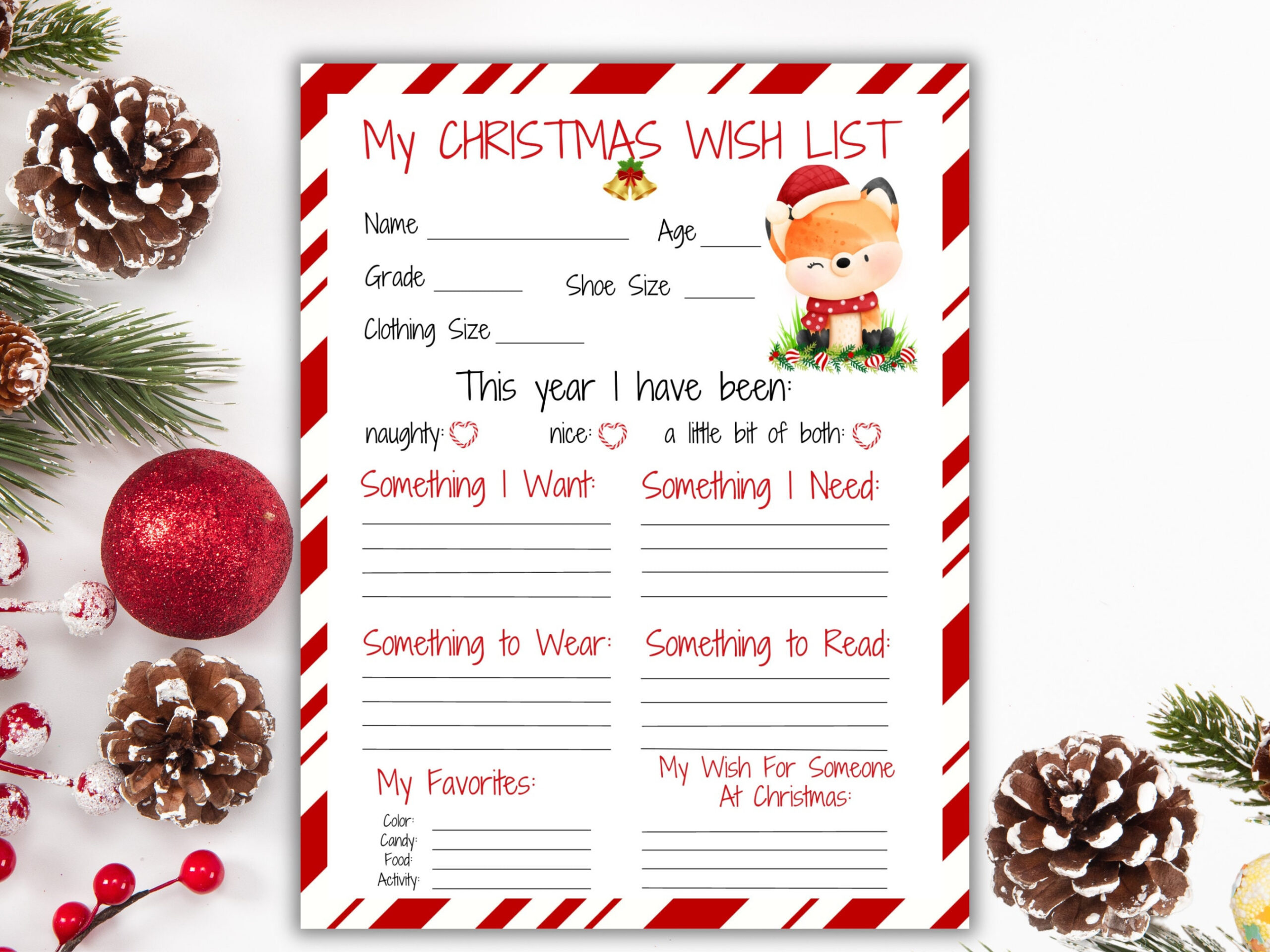 Christmas Wish List Printable, Letter To Santa Printable, Holiday with regard to Free Printable Christmas Wish List