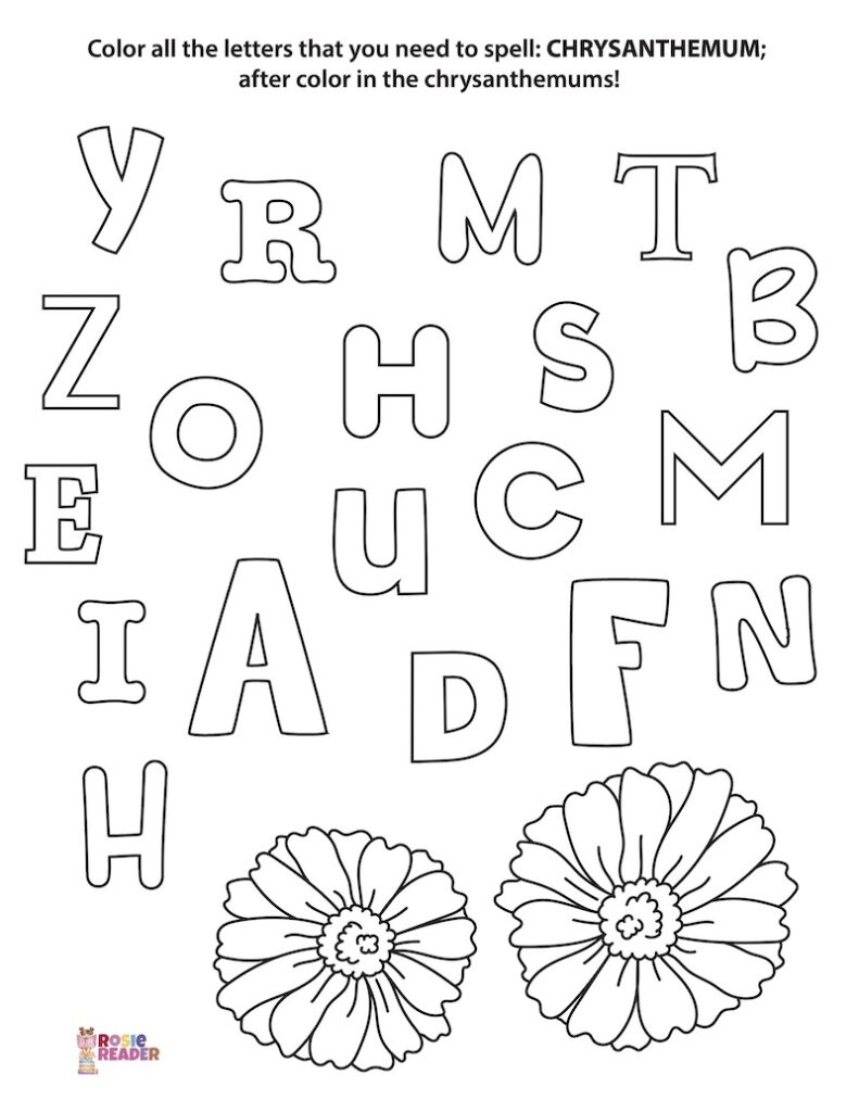 Chrysanthemum Book Activity - Reading Adventures For Kids Ages 3 with Chrysanthemum Free Printable Activities
