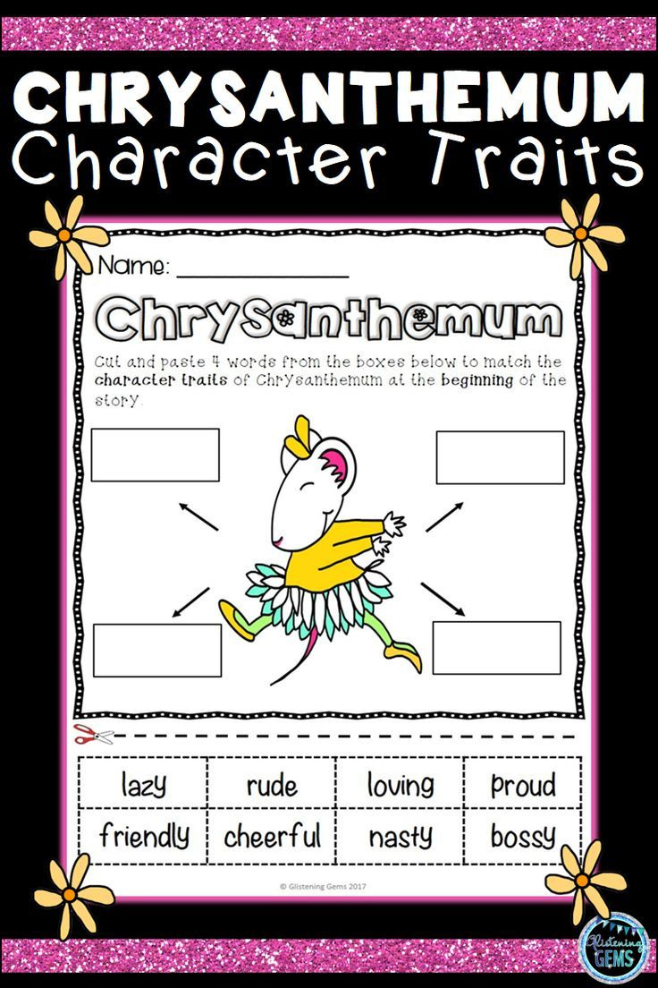 Chrysanthemum Character Traits Activities | Chrysanthemum Activities for Chrysanthemum Free Printable Activities