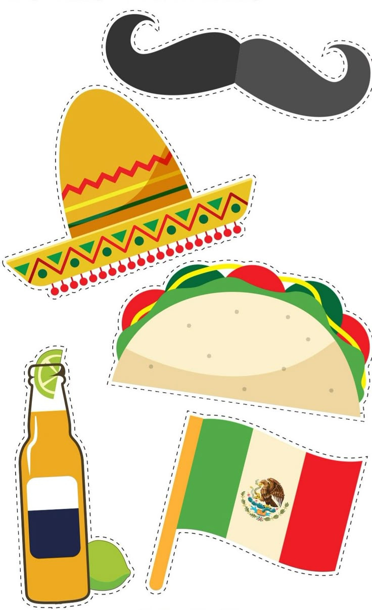 Cinco De Mayo Printable Photobooth Props for Free Printable Cinco De Mayo Photo Booth Props