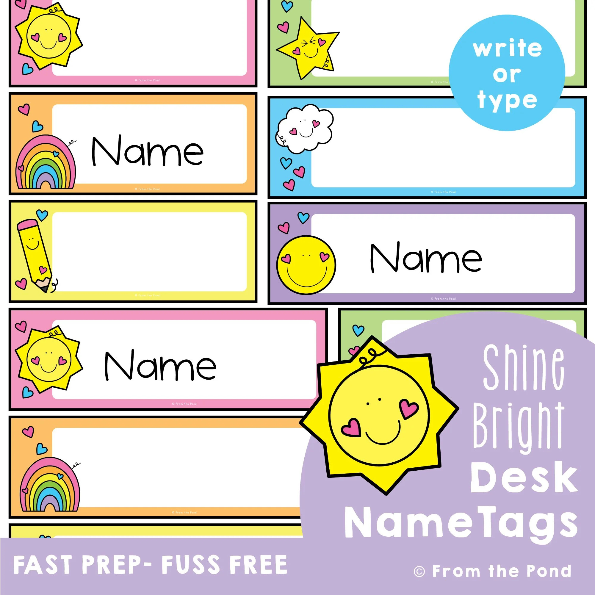 Classroom Labels To Organize Your Classroom Equipment. — From The Pond in Free Printable Name Tags For Preschoolers