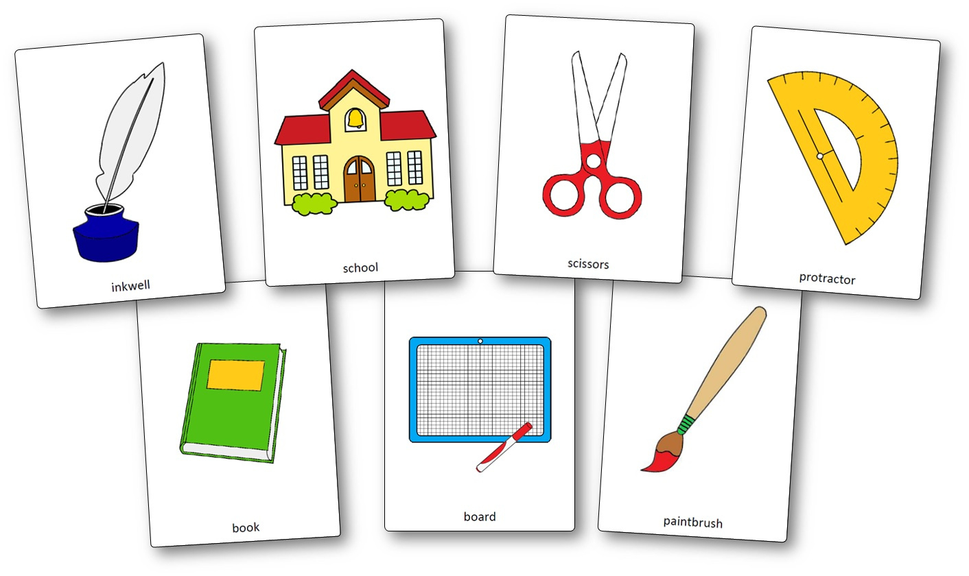 Classroom Objects Flashcards - Free Printable Flashcards - Speak within Free Printable Vocabulary Flashcards