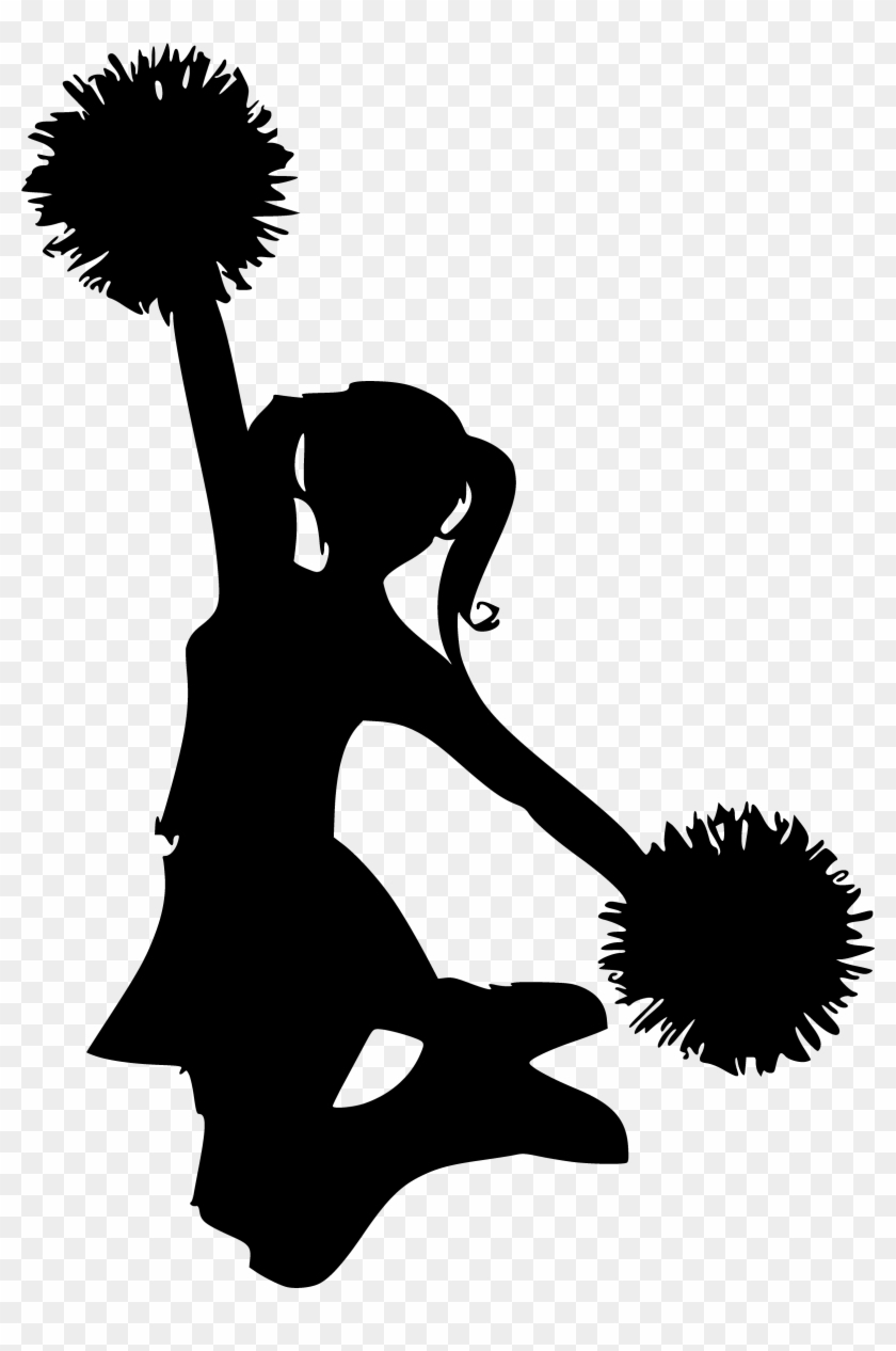 Clip Art Football And Picture Freeuse - Cheerleader Silhouette, Hd regarding Free Printable Cheerleading Clipart