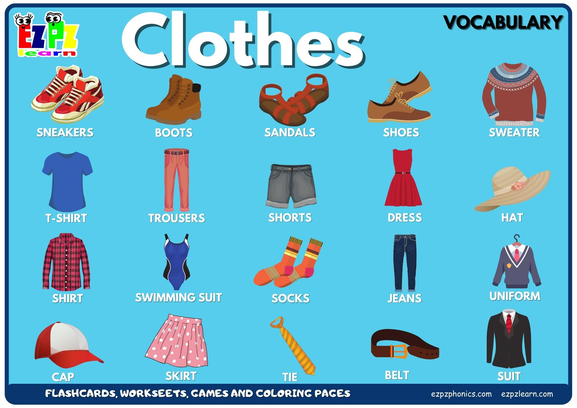 Clothes Vocabulary Picture Dictionary Join Now For Free Flashcards for Free Printable Picture Dictionary For Kids