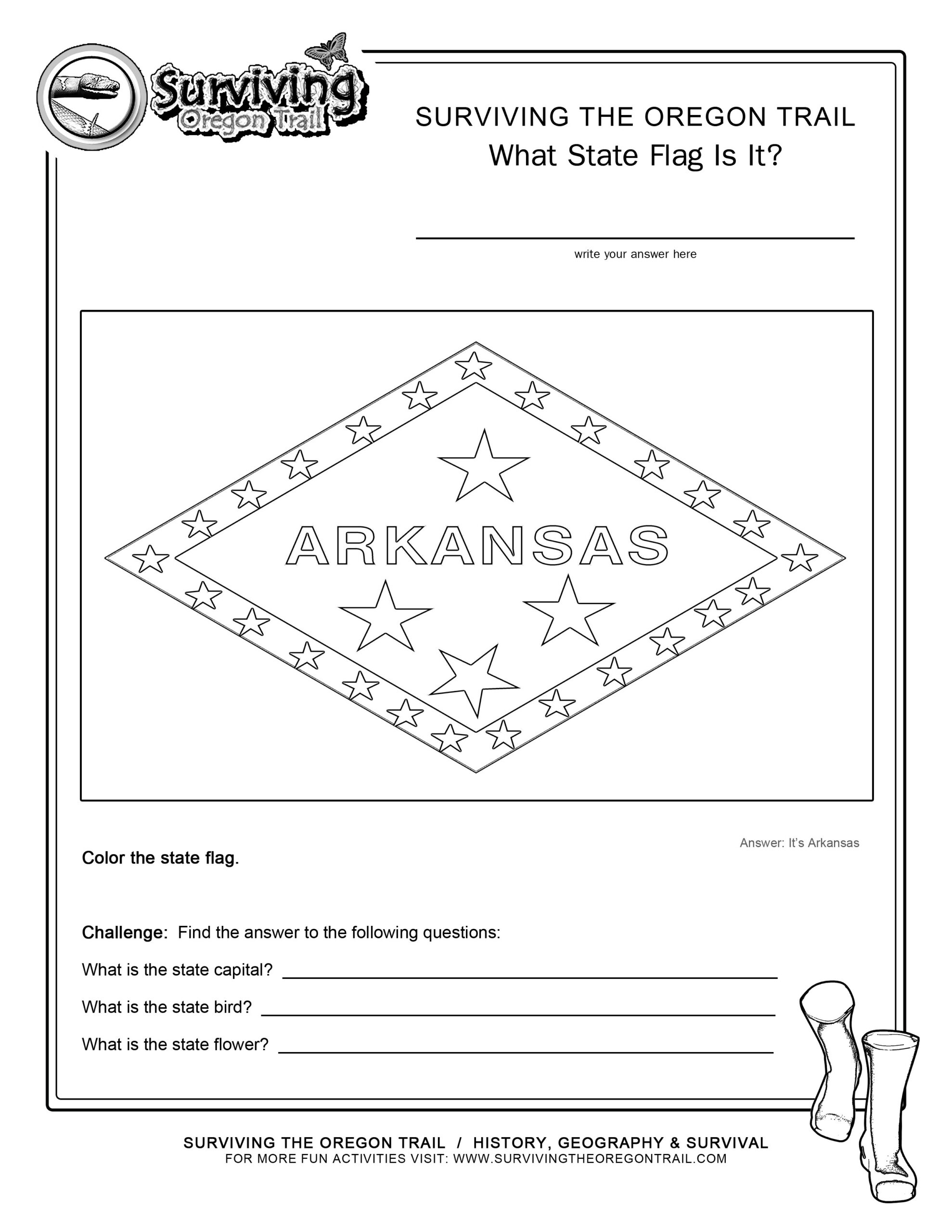 Coloring Page State Flag Arkansas Printable Worksheet - Surviving with regard to Free Printable Arkansas History Worksheets