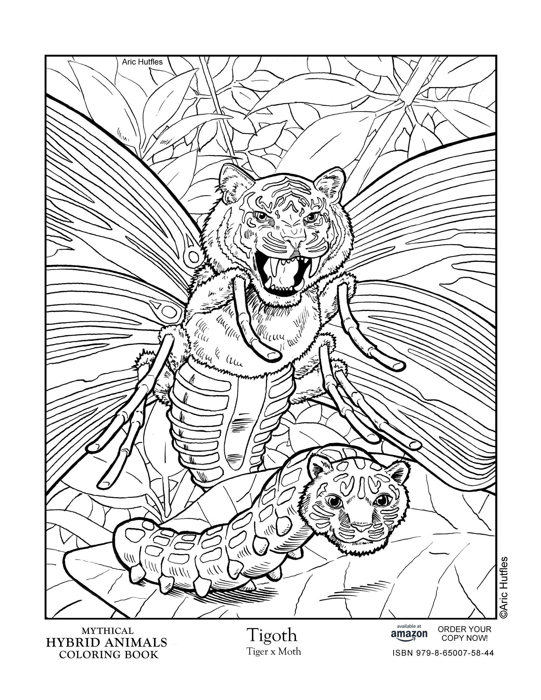 Coloring Pages – Mythical Hybrid Animals throughout Free Printable Realistic Animal Coloring Pages