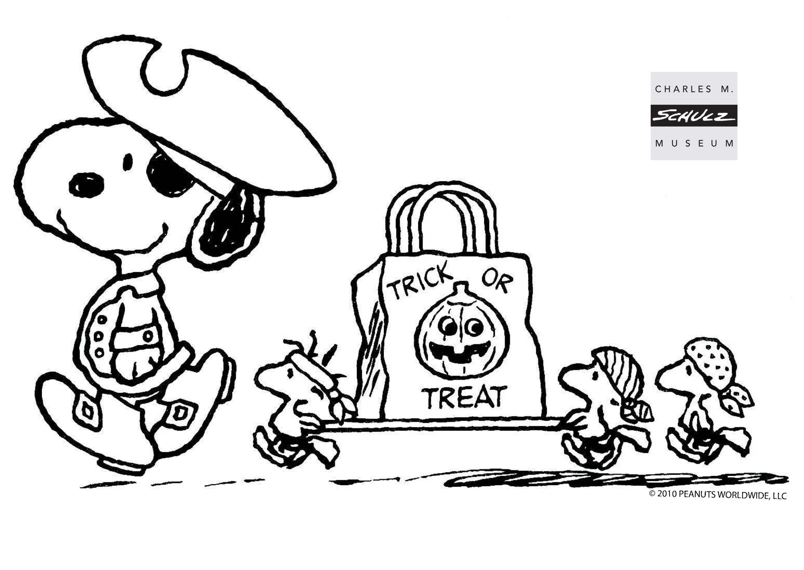 Coloring Sheets - Charles M. Schulz Museum in Free Printable Charlie Brown Halloween Coloring Pages
