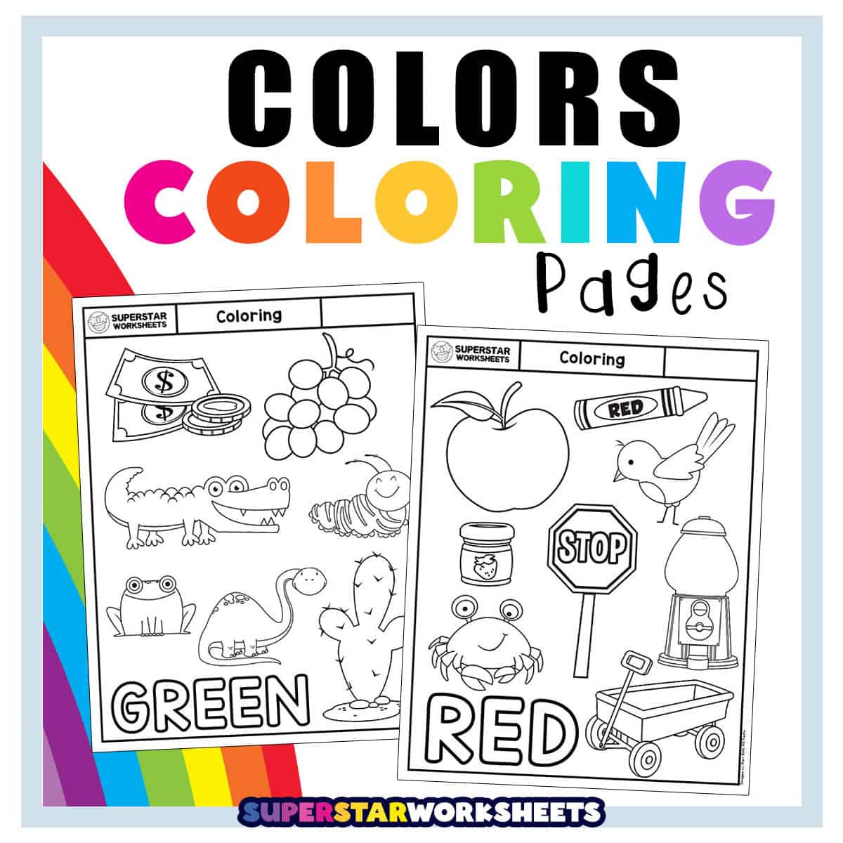 Coloring Worksheets For Preschool (Free Printables) - Superstar intended for Colors Worksheets For Preschoolers Free Printables