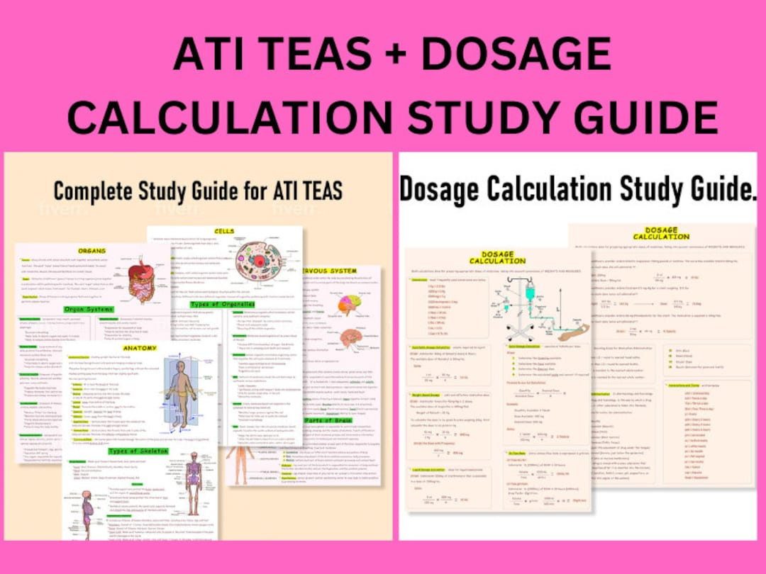 Combo - Ati Teas Studienführer & Dosierungsrechner Studienführer regarding Free Printable Teas Study Guide