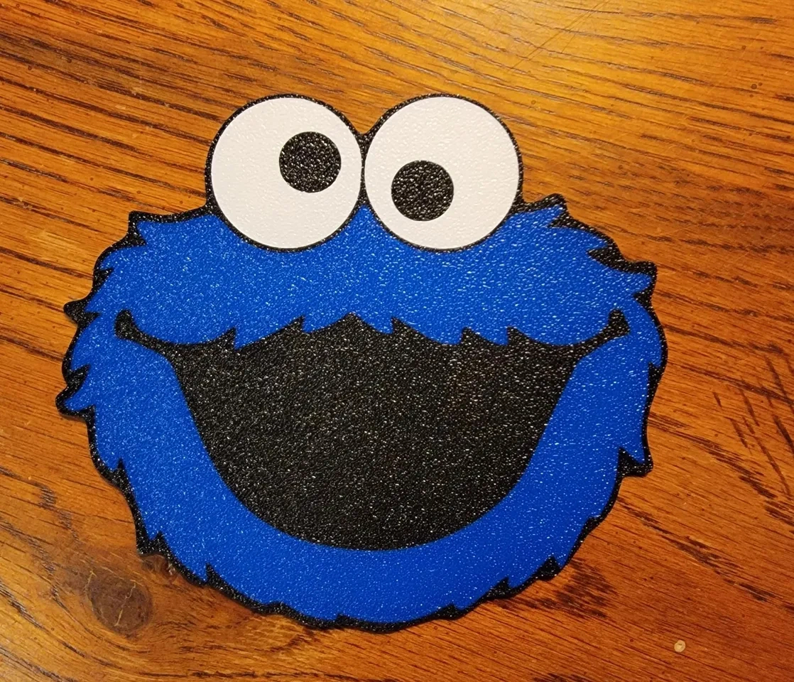 Cookie Monster Face, Multi Material, Sesame Street Von with Free Printable Cookie Monster Face