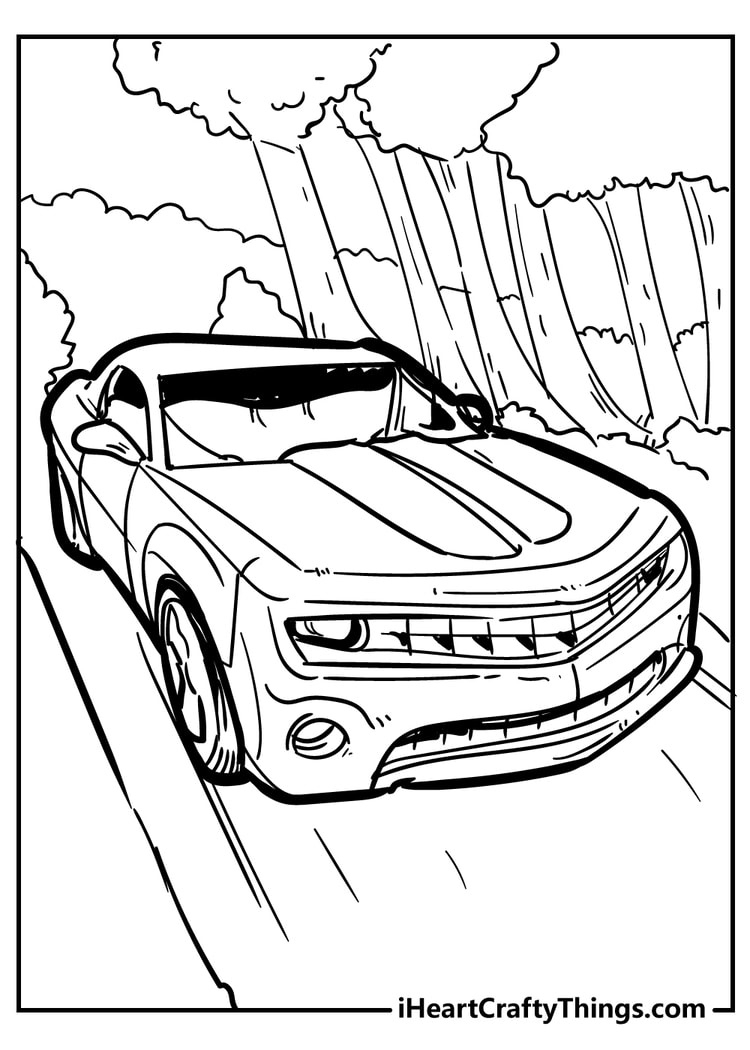 Cool Car Coloring Pages (100% Free Printables) - Worksheets Library inside Cars Colouring Pages Printable Free