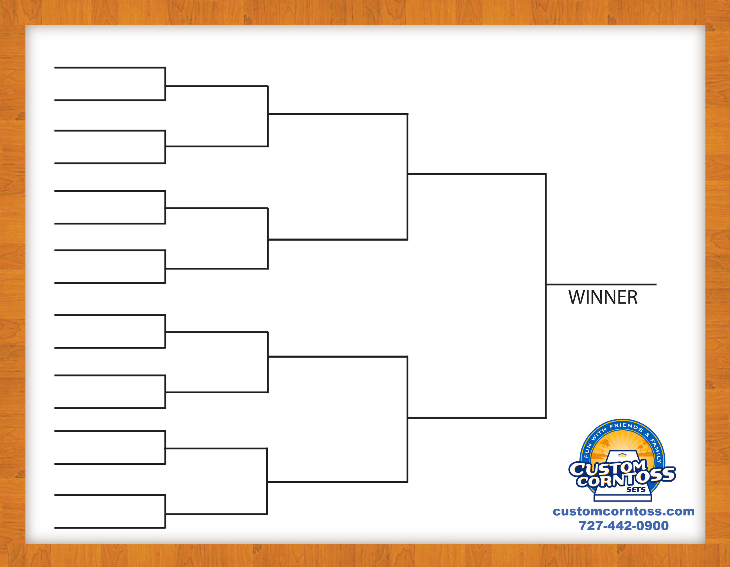 Cornhole Tournament Brackets - Custom Corntoss - Worksheets Library throughout Free Printable Brackets