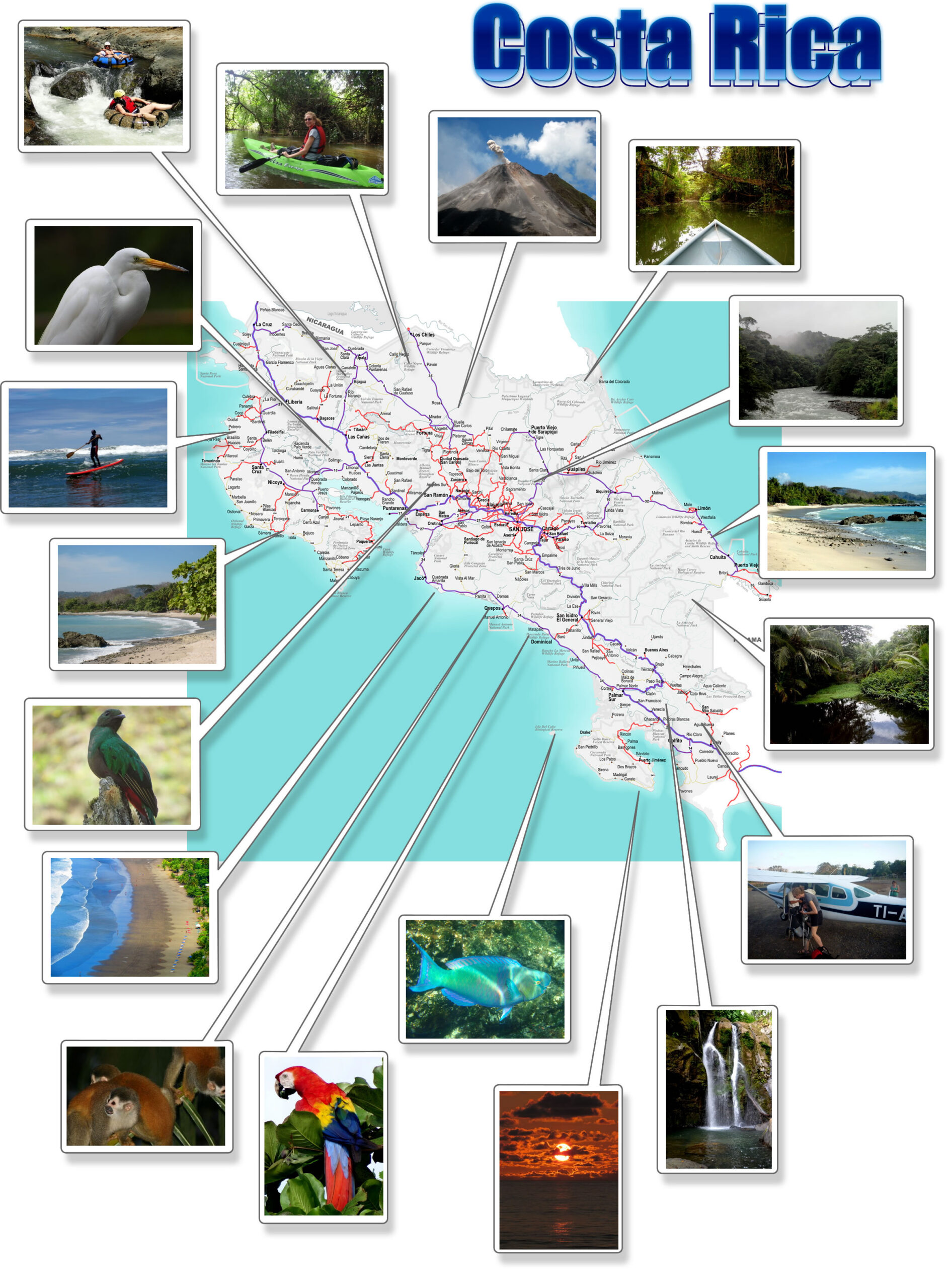 Costa Rica- Free Printable Map Download throughout Free Printable Map Of Costa Rica
